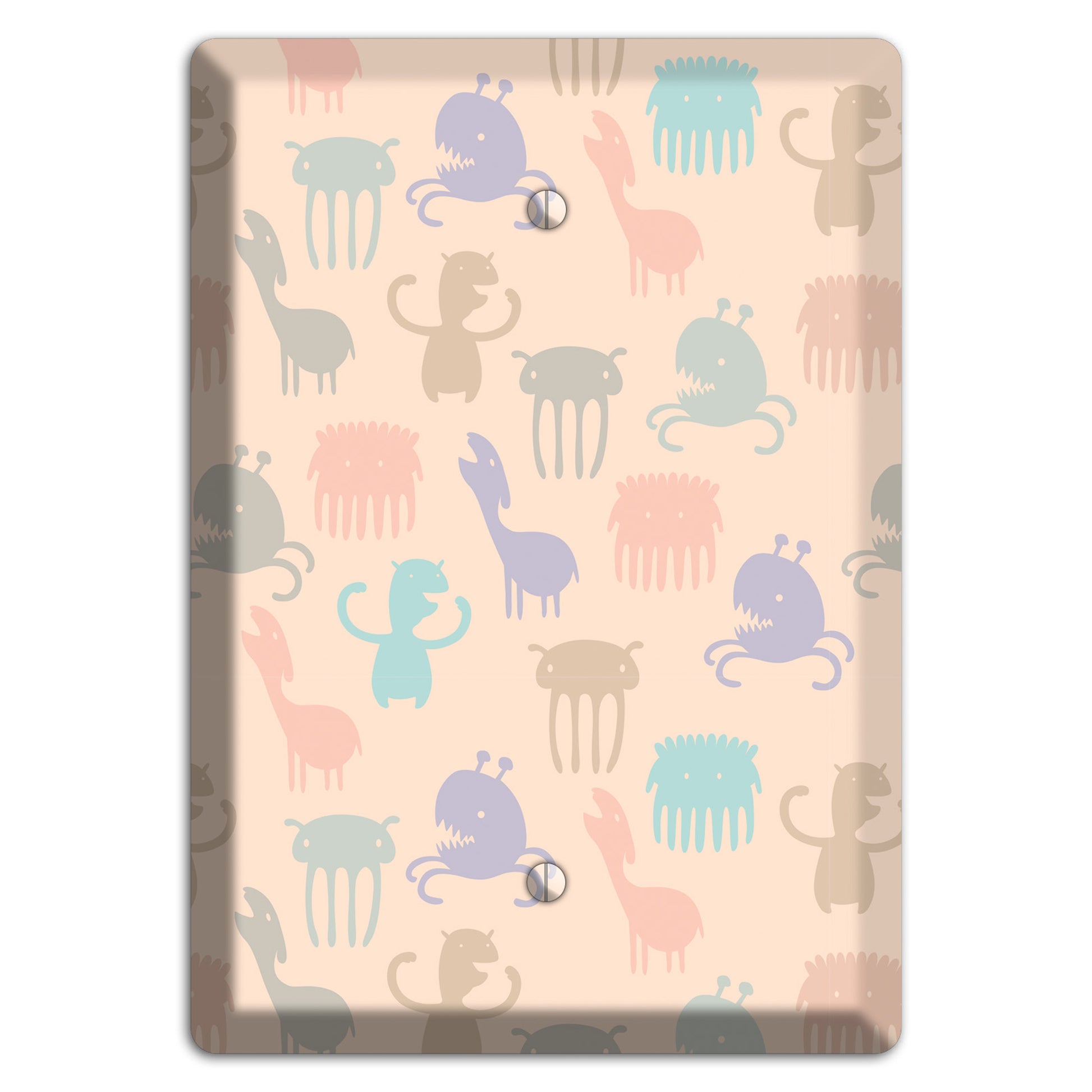 Green Grunge Floral Contour Blank Wallplate