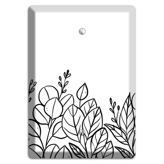 Hand-Drawn Floral 15 Blank Wallplate