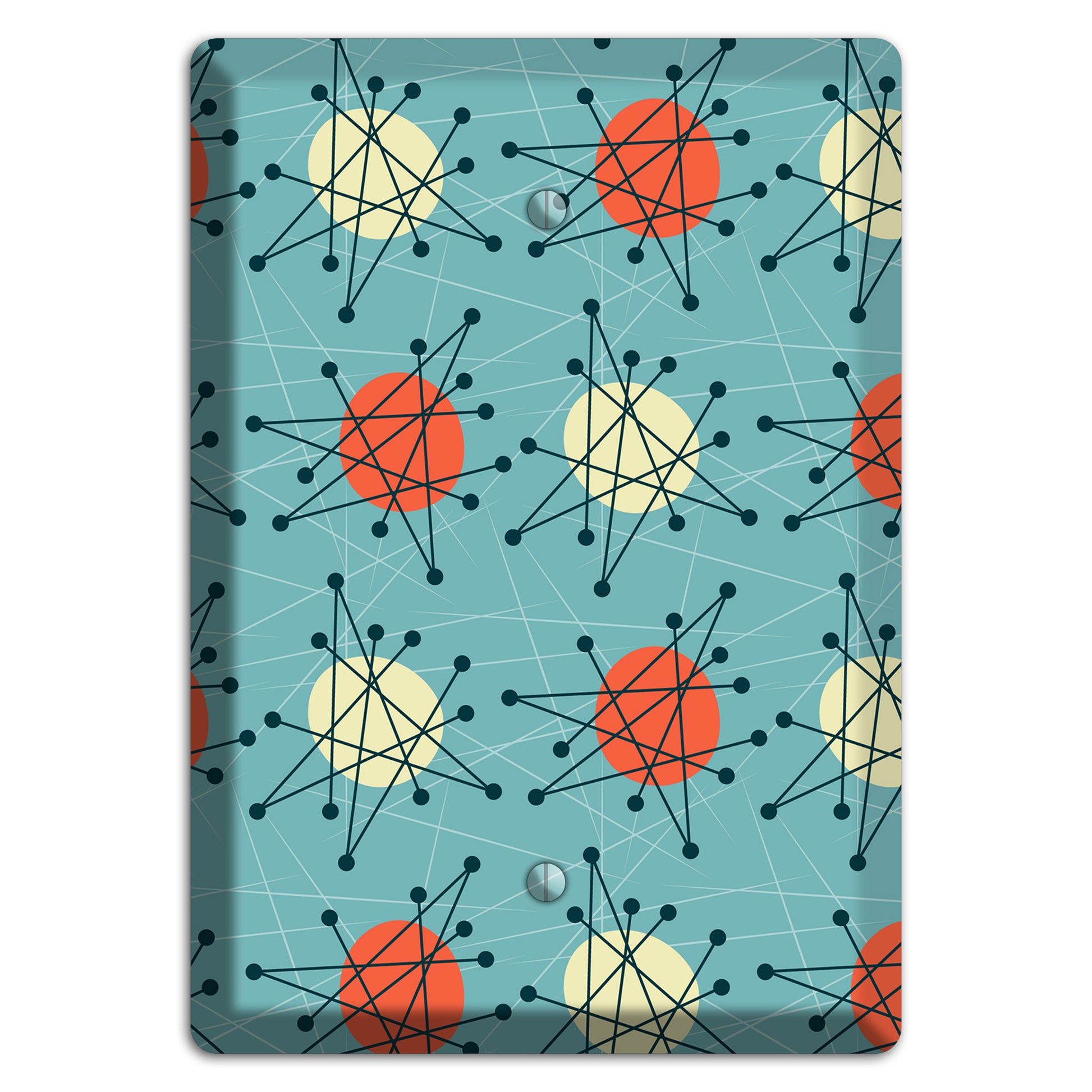 Orange And Yellow Atomic Burst Blank Wallplate