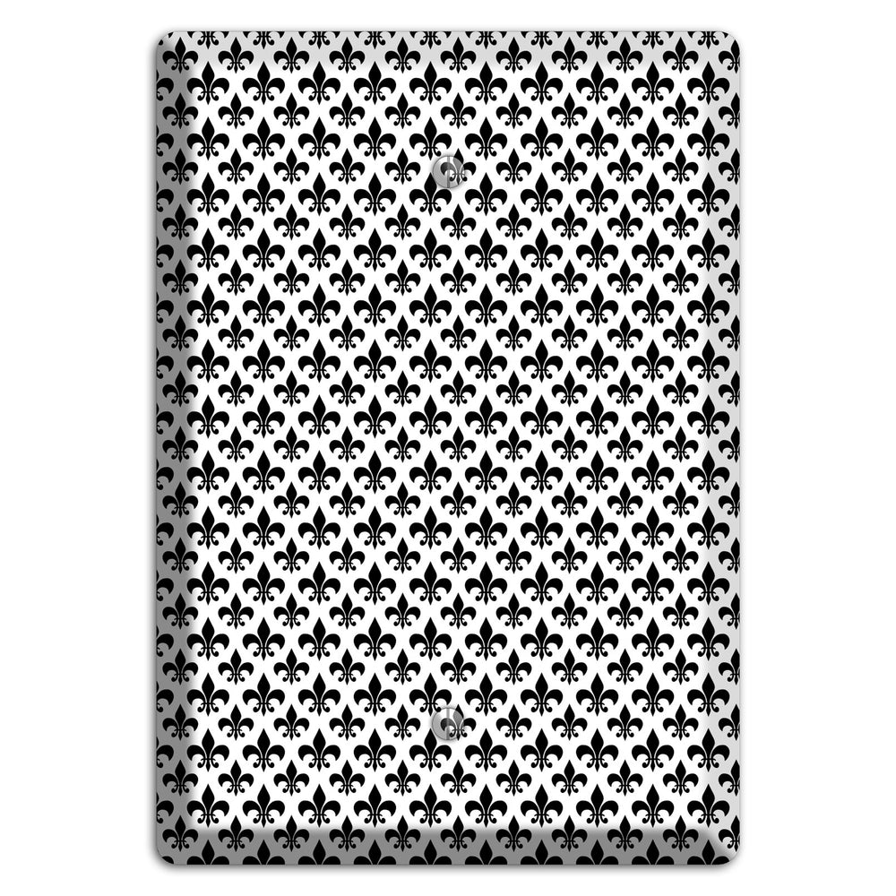 Black and White Fleur de lis Blank Wallplate