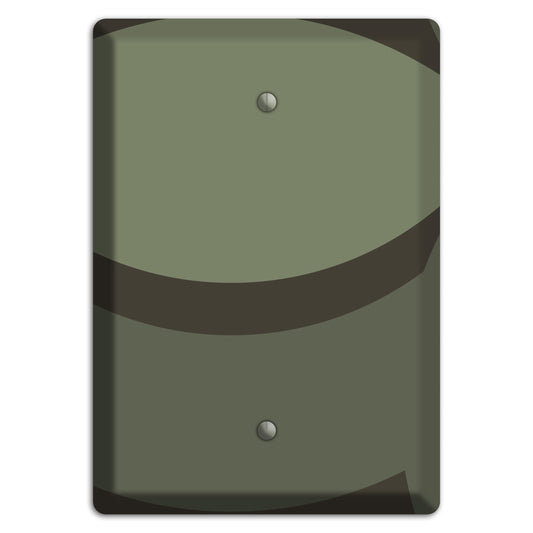 Olive Abstract Blank Wallplate