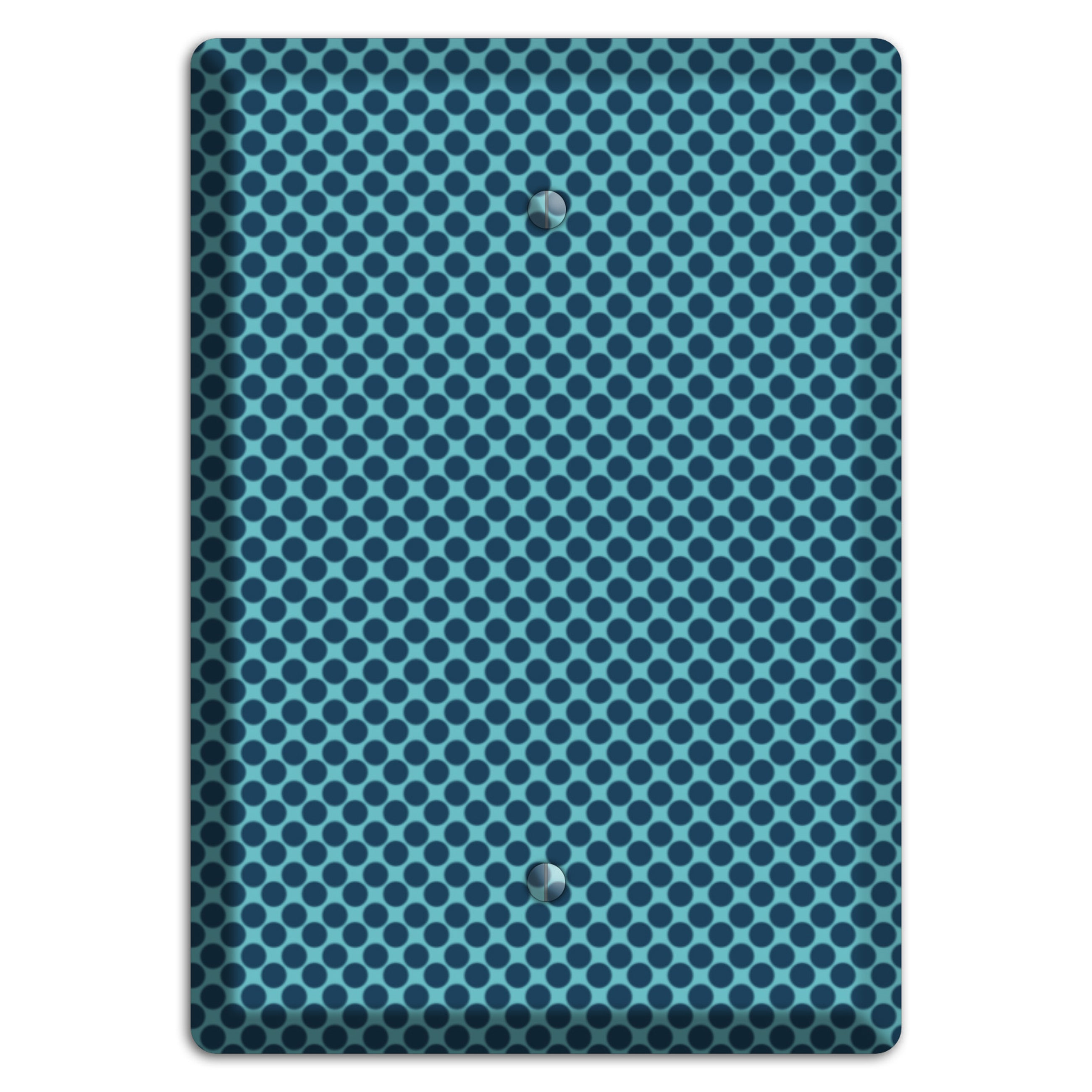 Turquoise with Blue Packed Polka Dots Blank Wallplate