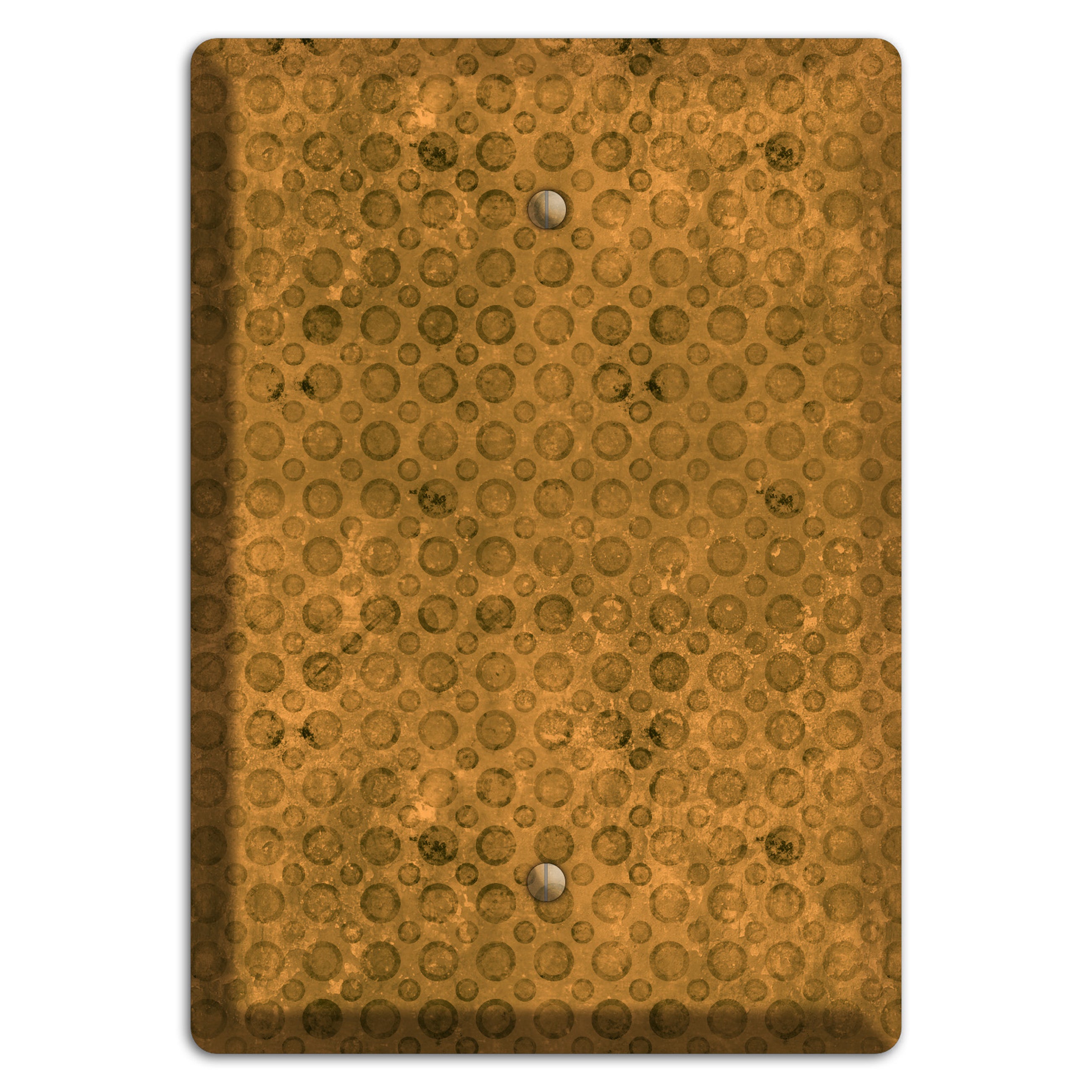 Mustard Circles Blank Wallplate