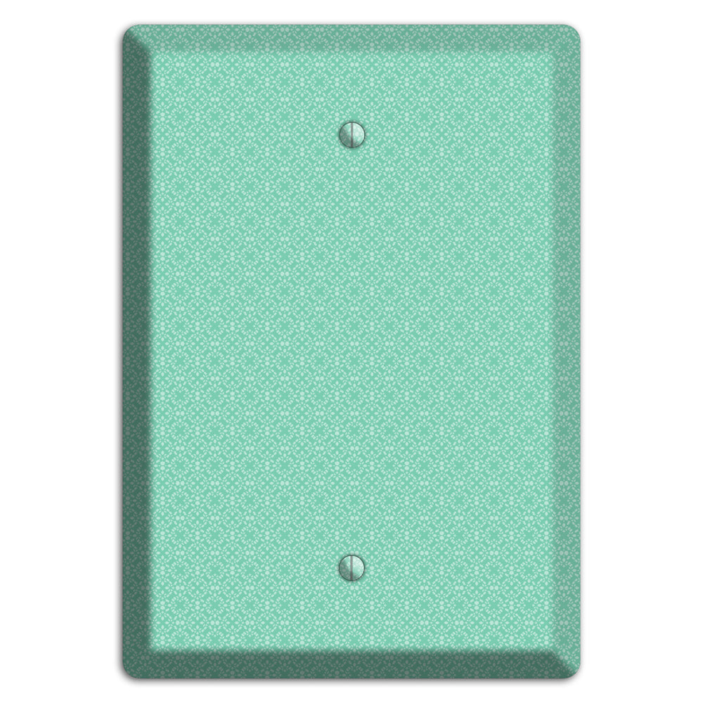 Aqua Calico Cartouche Blank Wallplate
