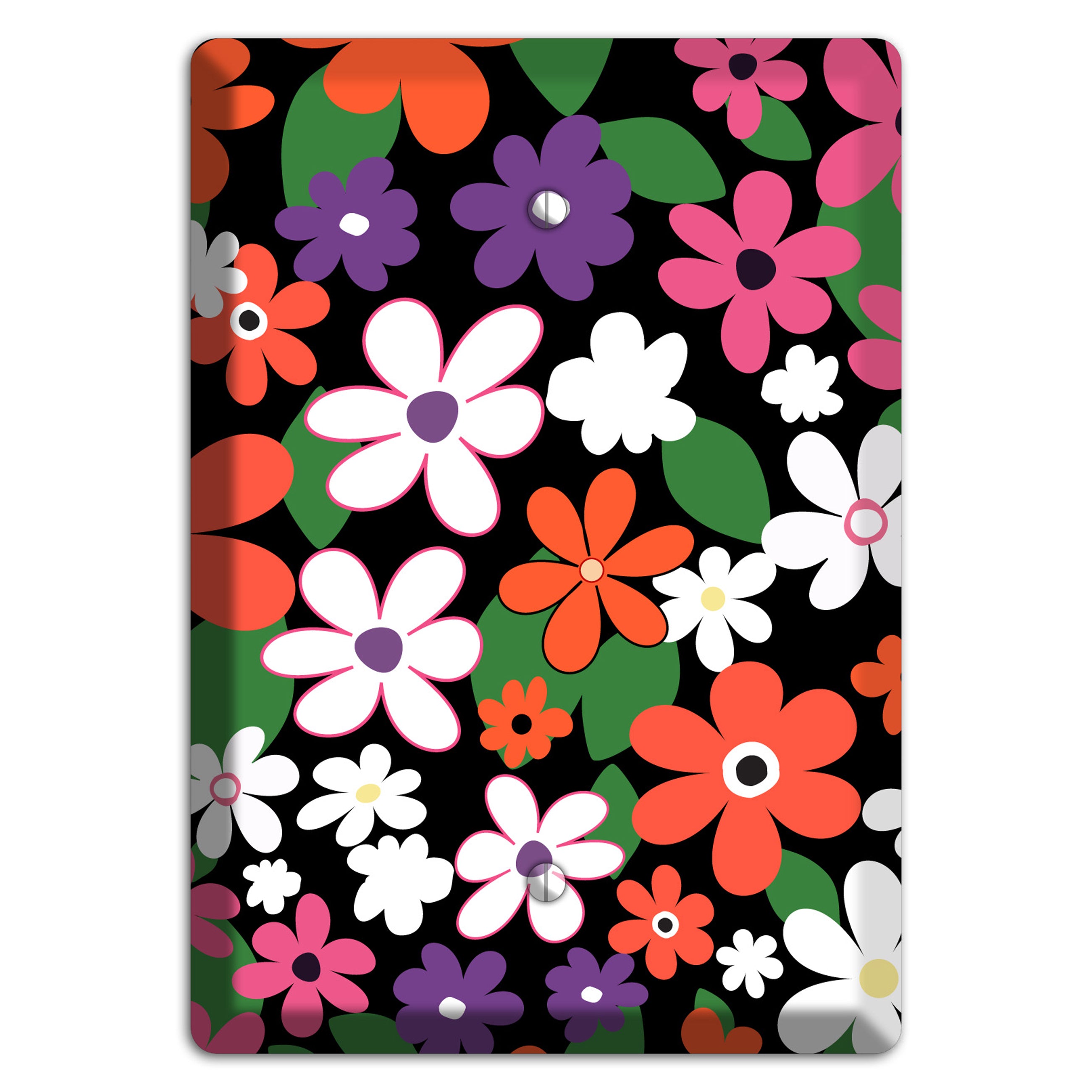 Hippie Flowers Blank Wallplate
