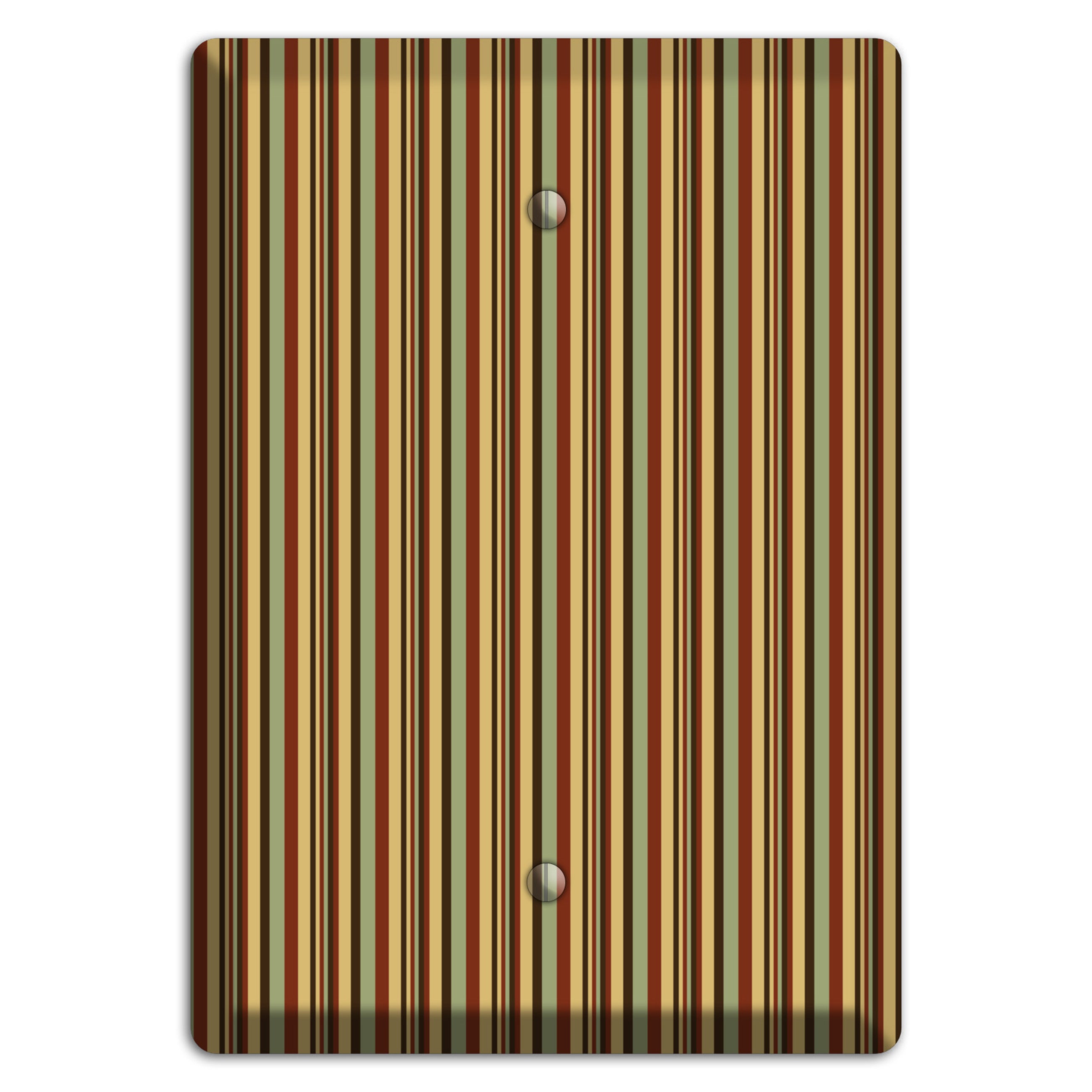 Red and Green Stripes Blank Wallplate
