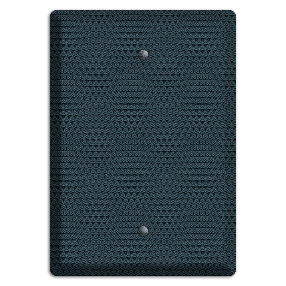 Navy Tiny Scallop Blank Wallplate