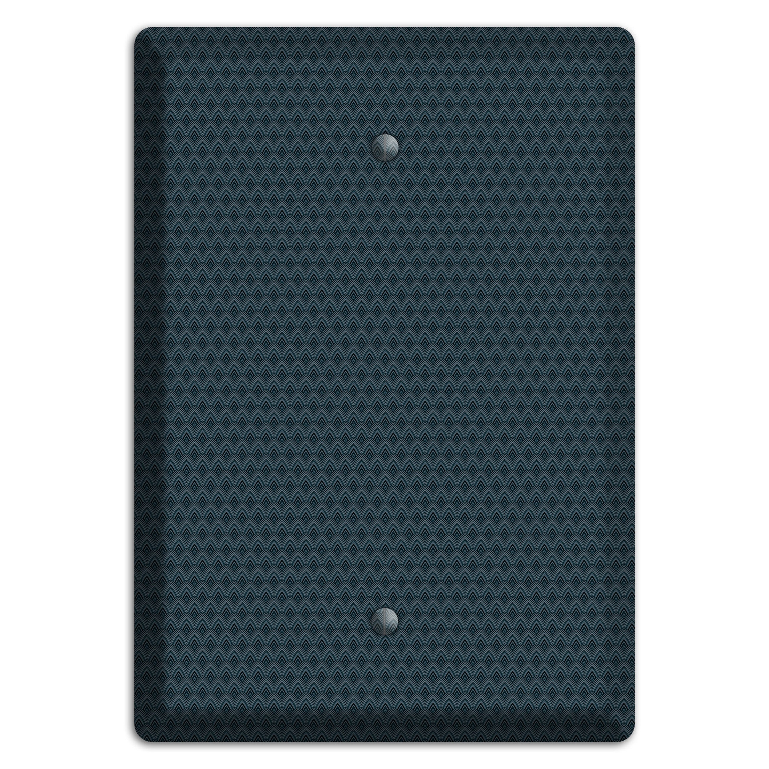 Navy Tiny Scallop Blank Wallplate
