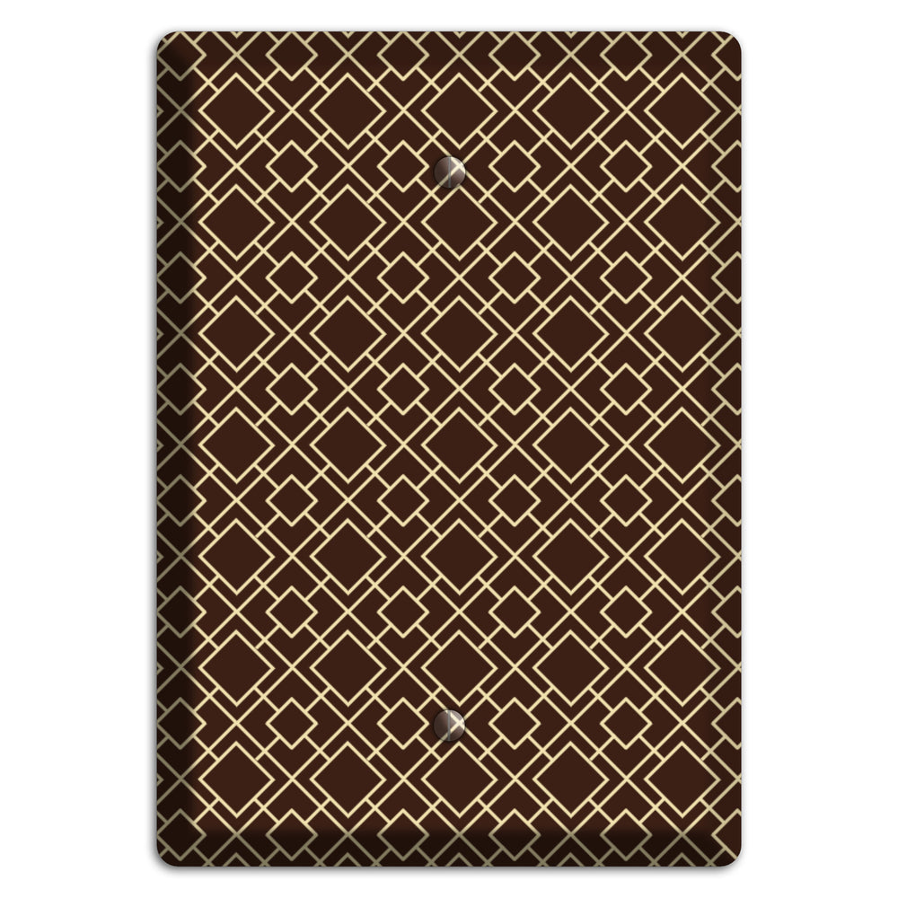 Asian Square Pattern Blank Wallplate