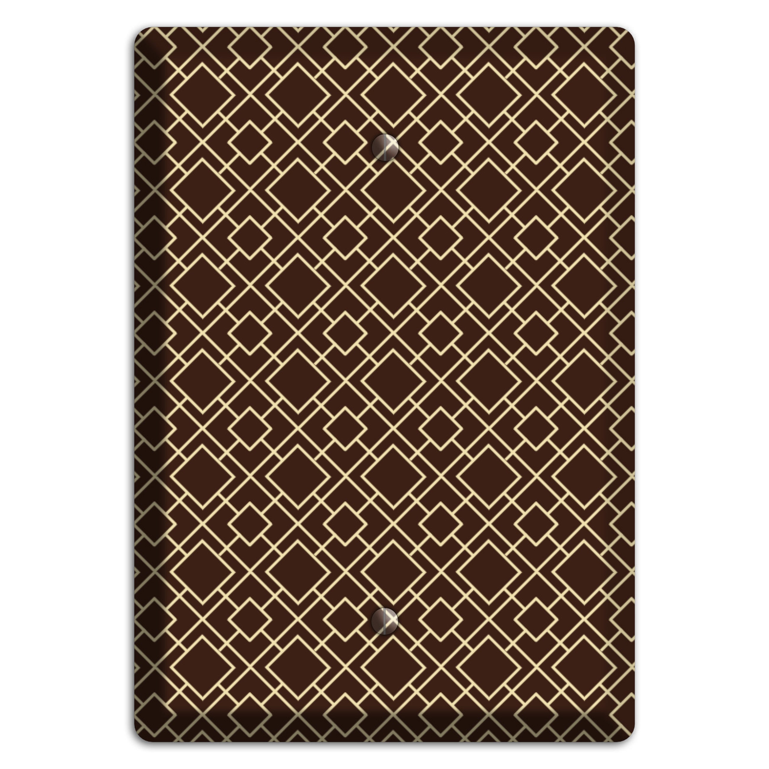 Asian Square Pattern Blank Wallplate