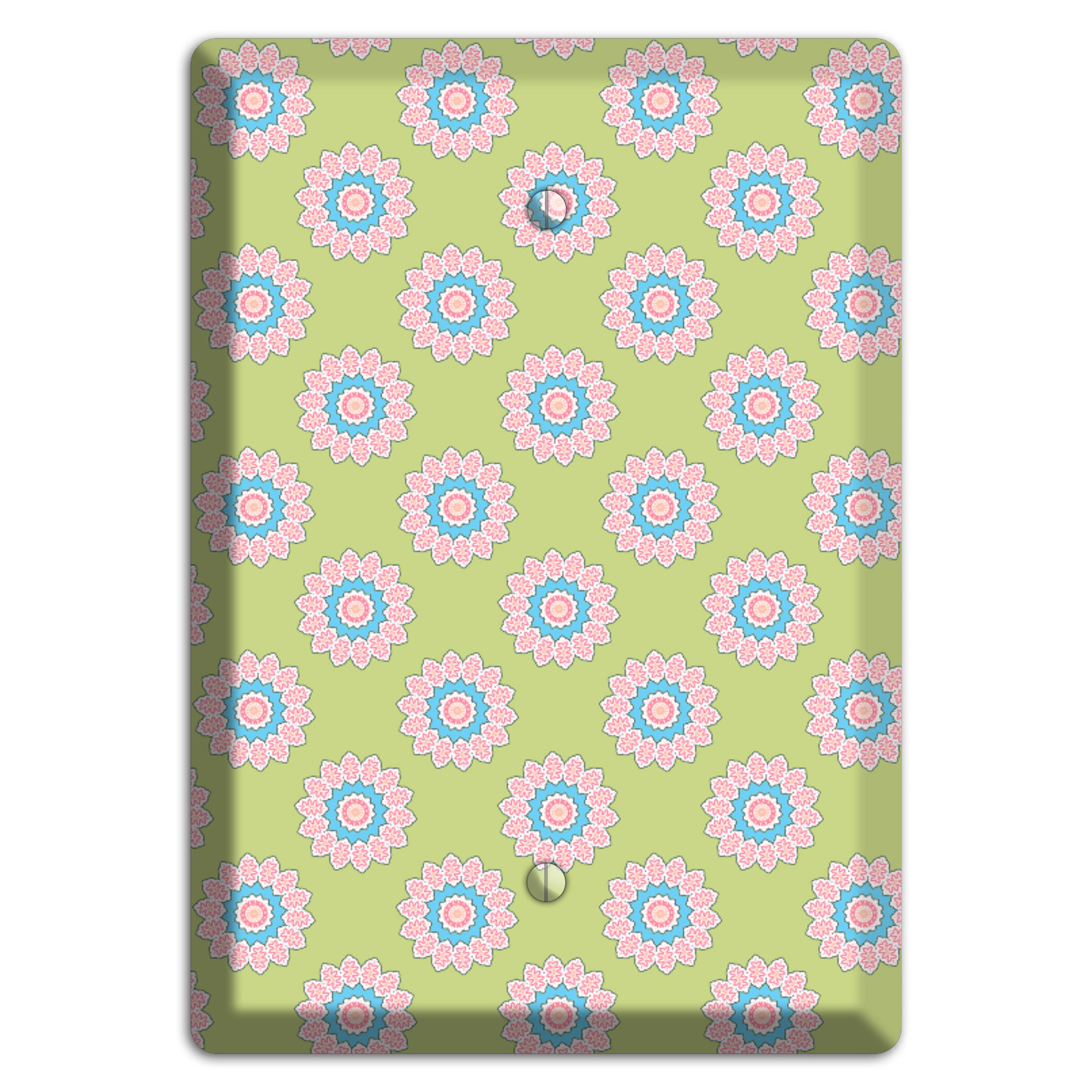 Lime with Suzani Dots Blank Wallplate