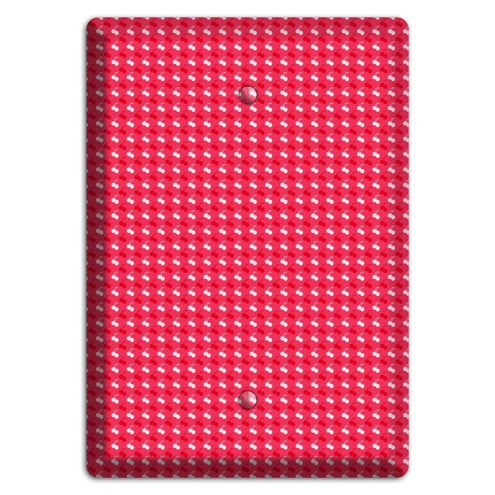Red with White Motif Blank Wallplate