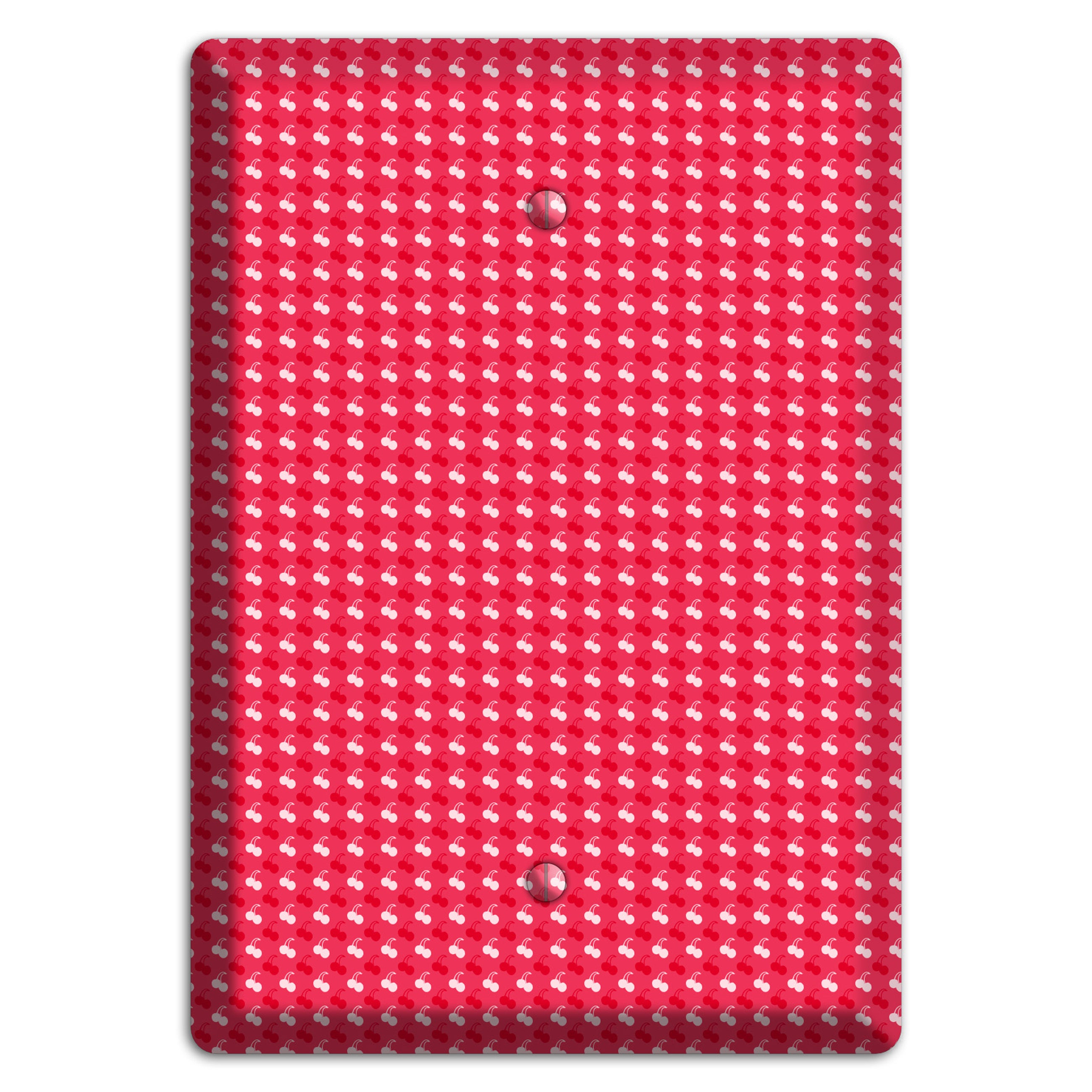 Red with White Motif Blank Wallplate