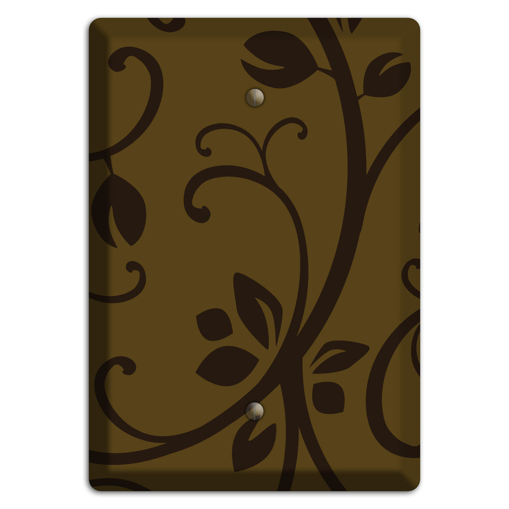 Brown Bud Sprig Blank Wallplate