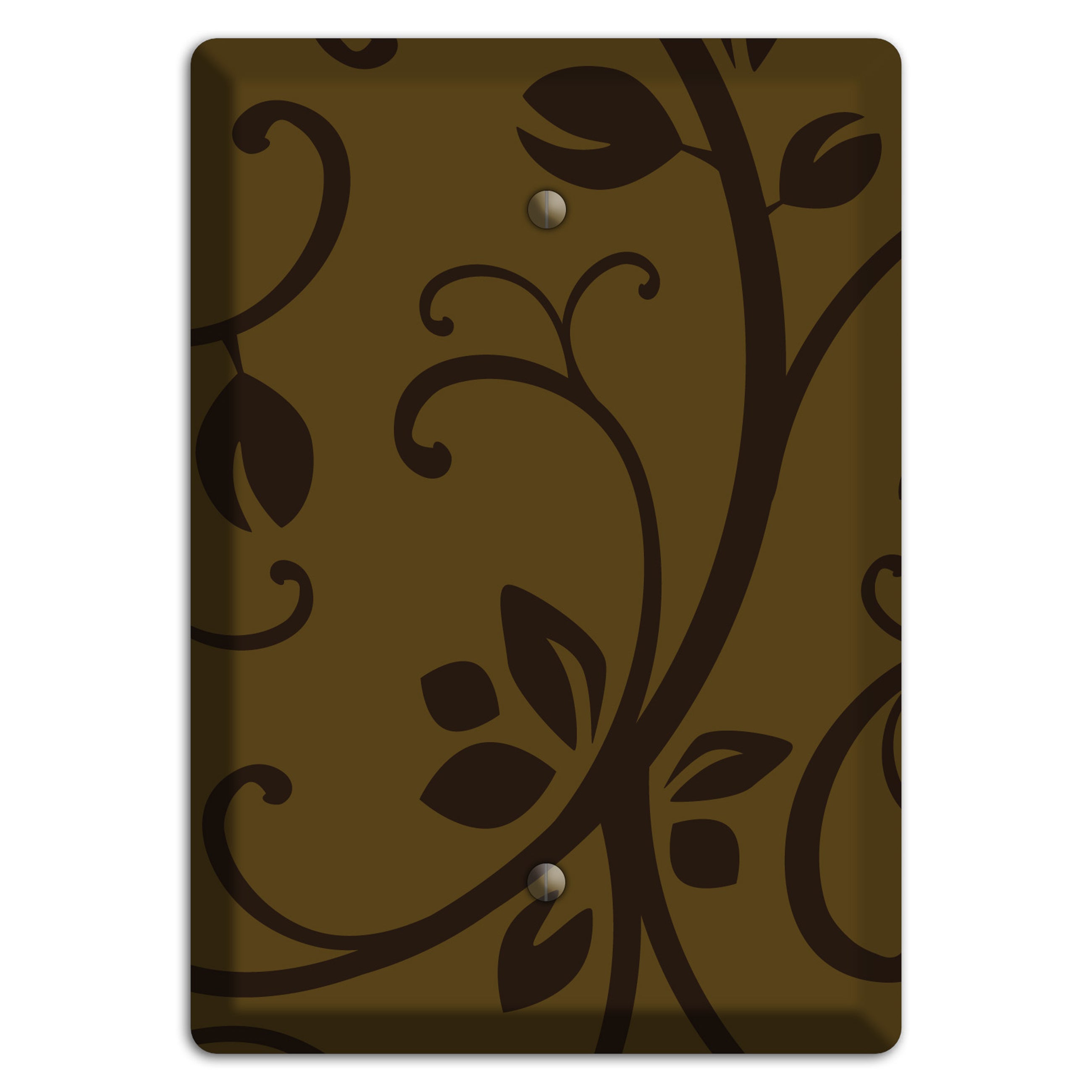 Brown Bud Sprig Blank Wallplate