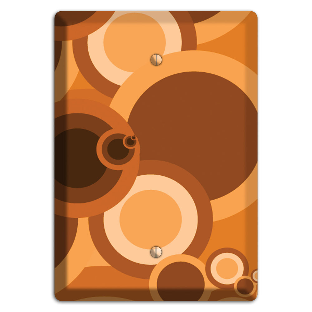 Burnt Orange Circles Blank Wallplate