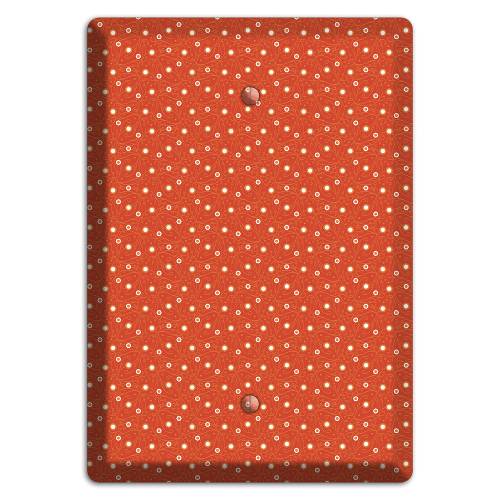 Tiny Red Vine Floral Blank Wallplate