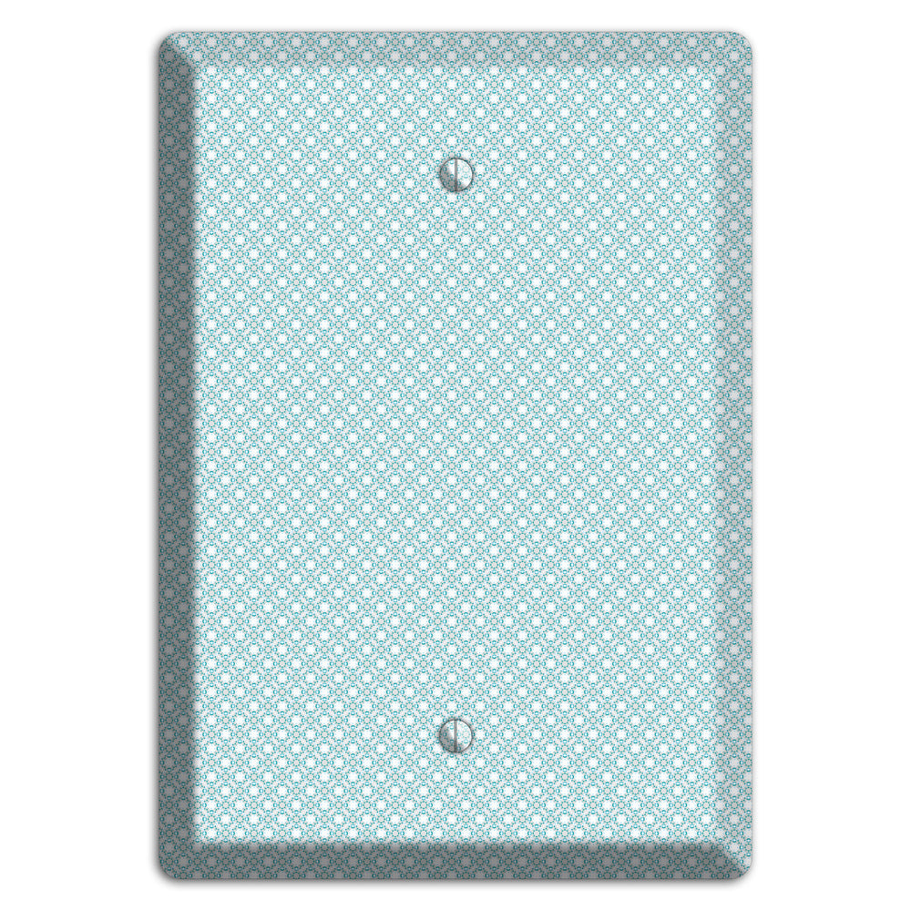 Light Blue Geometric Blank Wallplate