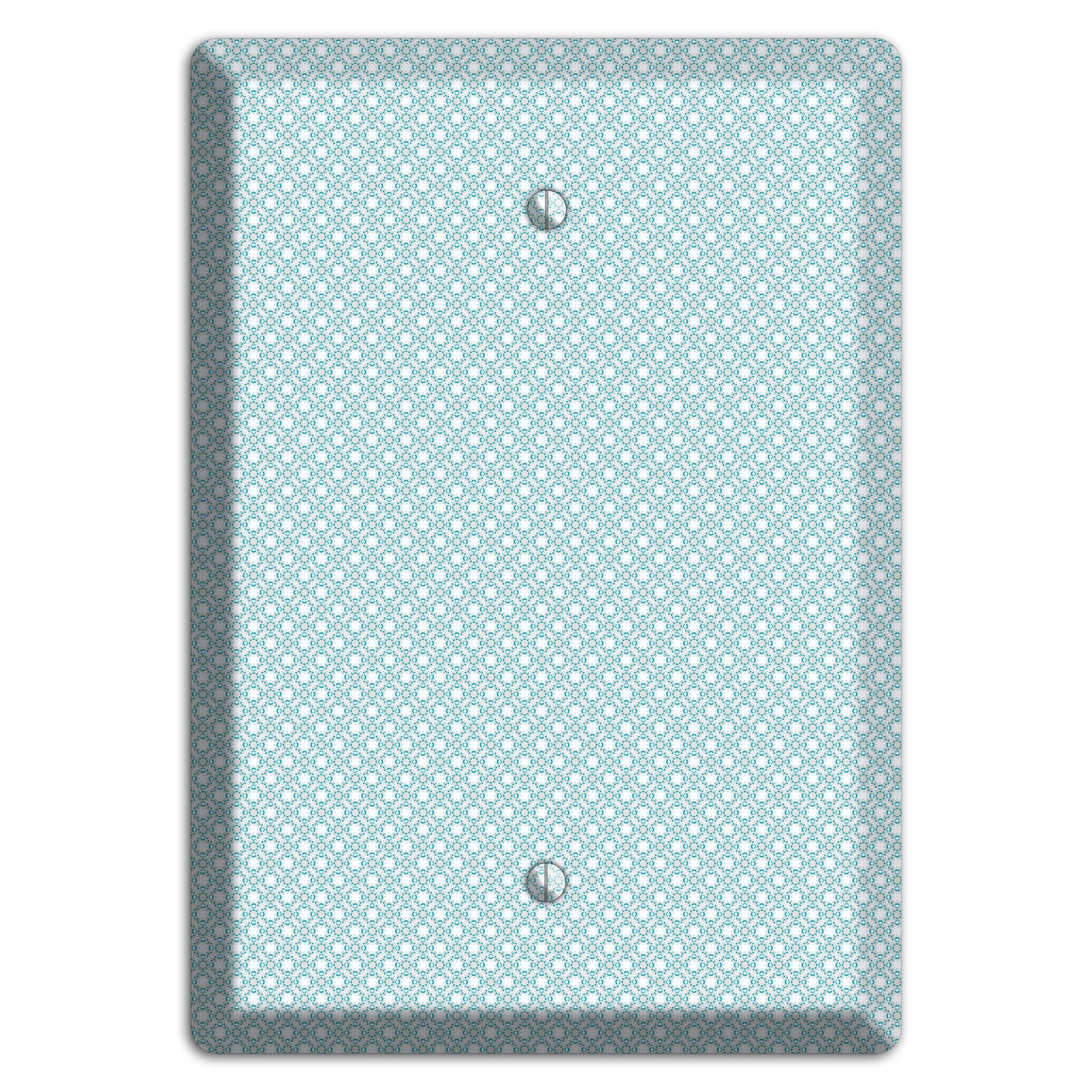 Light Blue Geometric Blank Wallplate