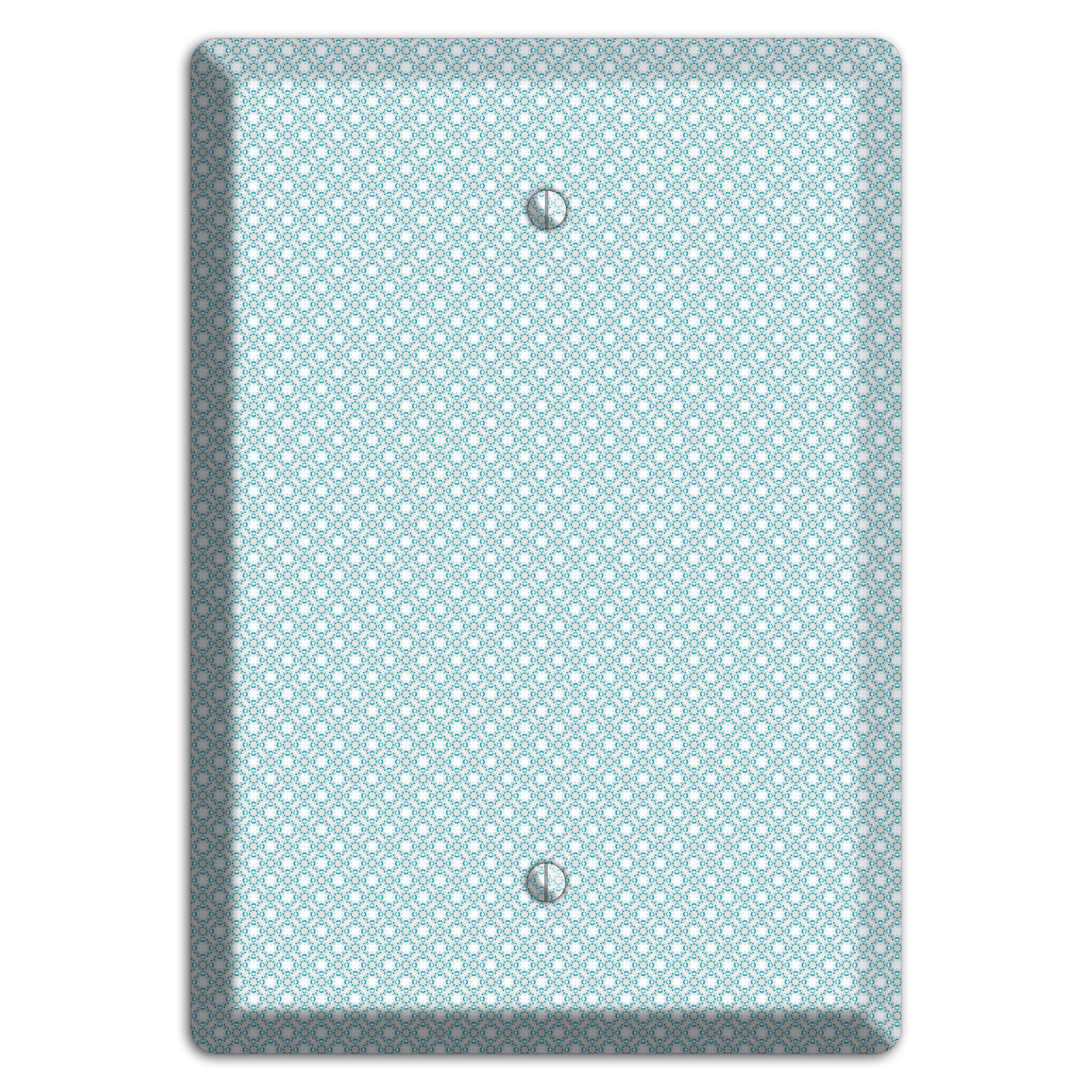 Light Blue Geometric Blank Wallplate