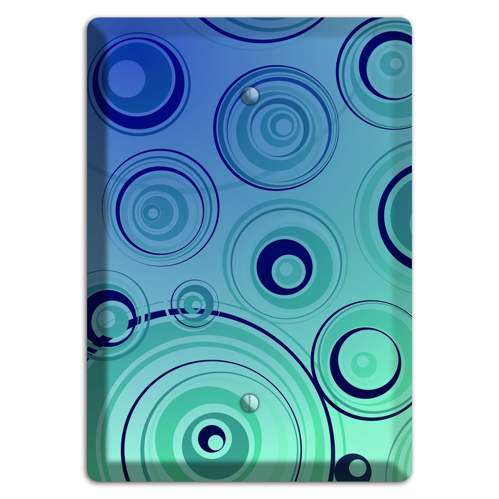 Blue and Green Circles Blank Wallplate