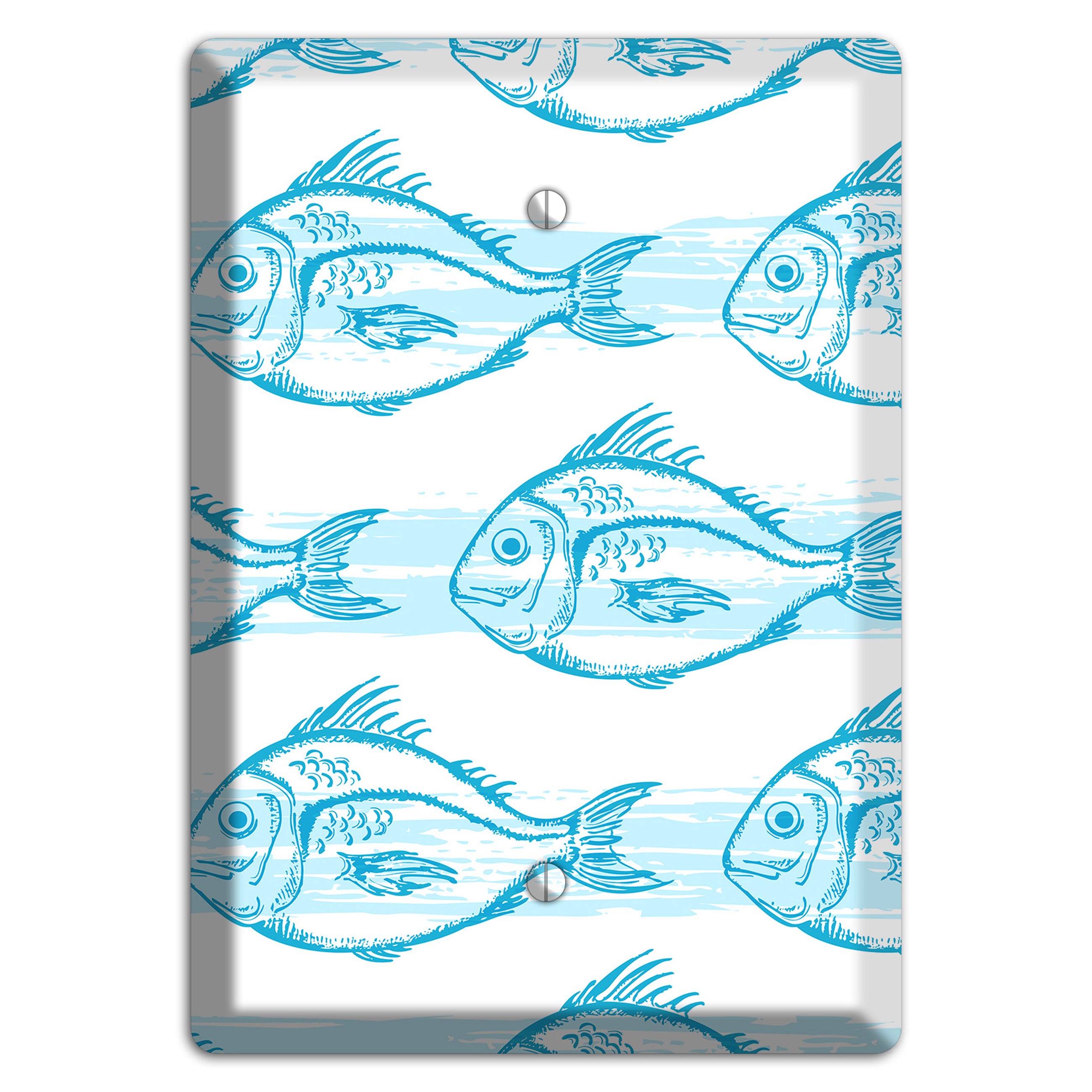 Blue Fish Blank Wallplate
