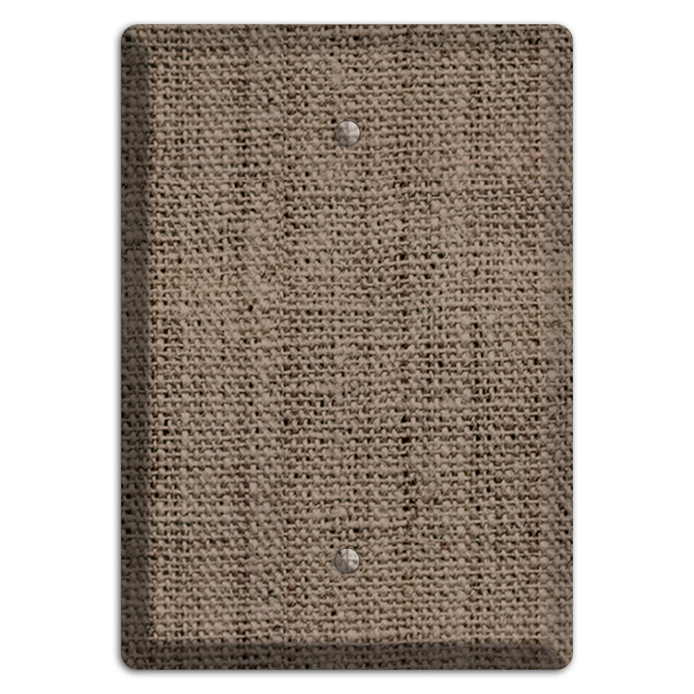 Coffee Burlap Blank Wallplate