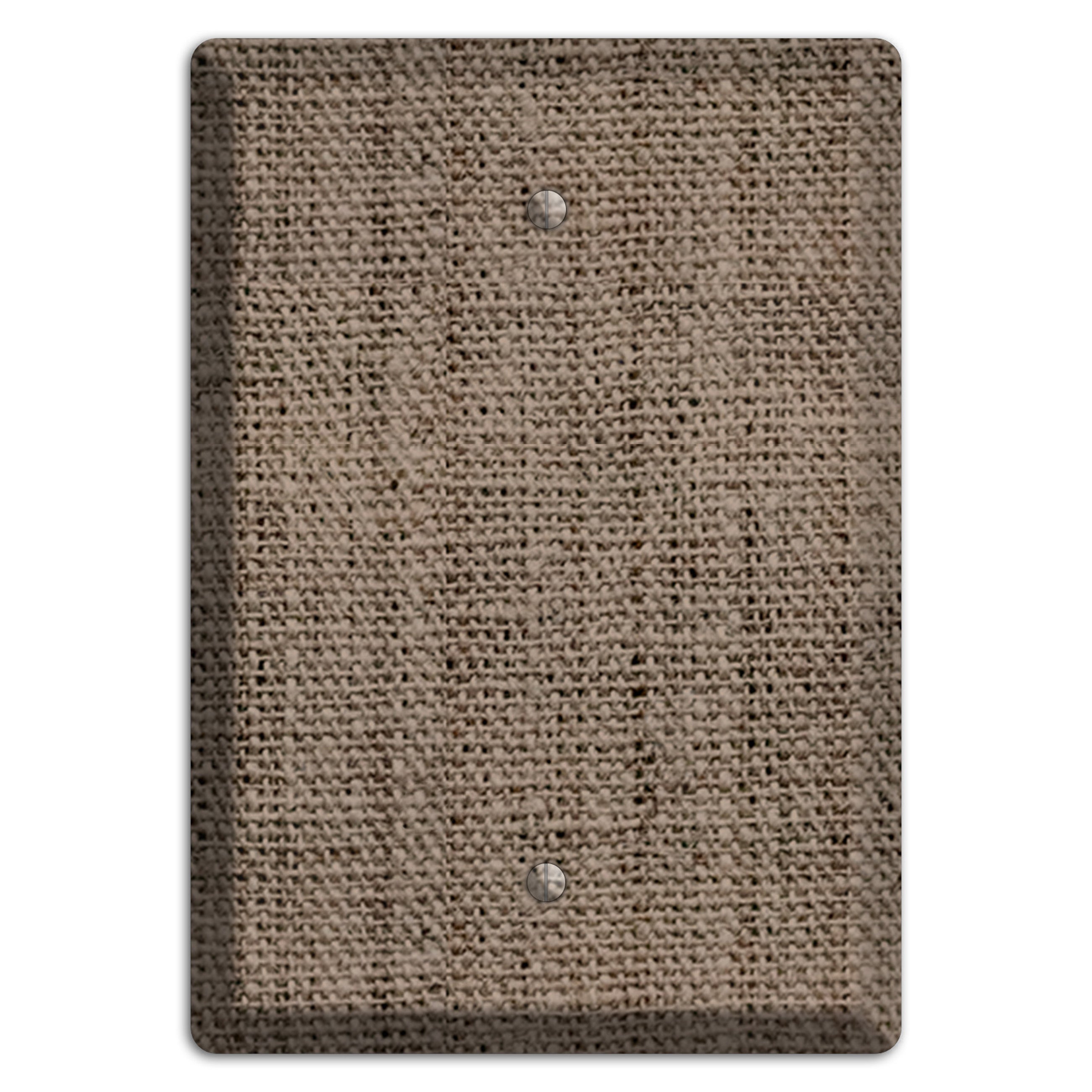 Coffee Burlap Blank Wallplate