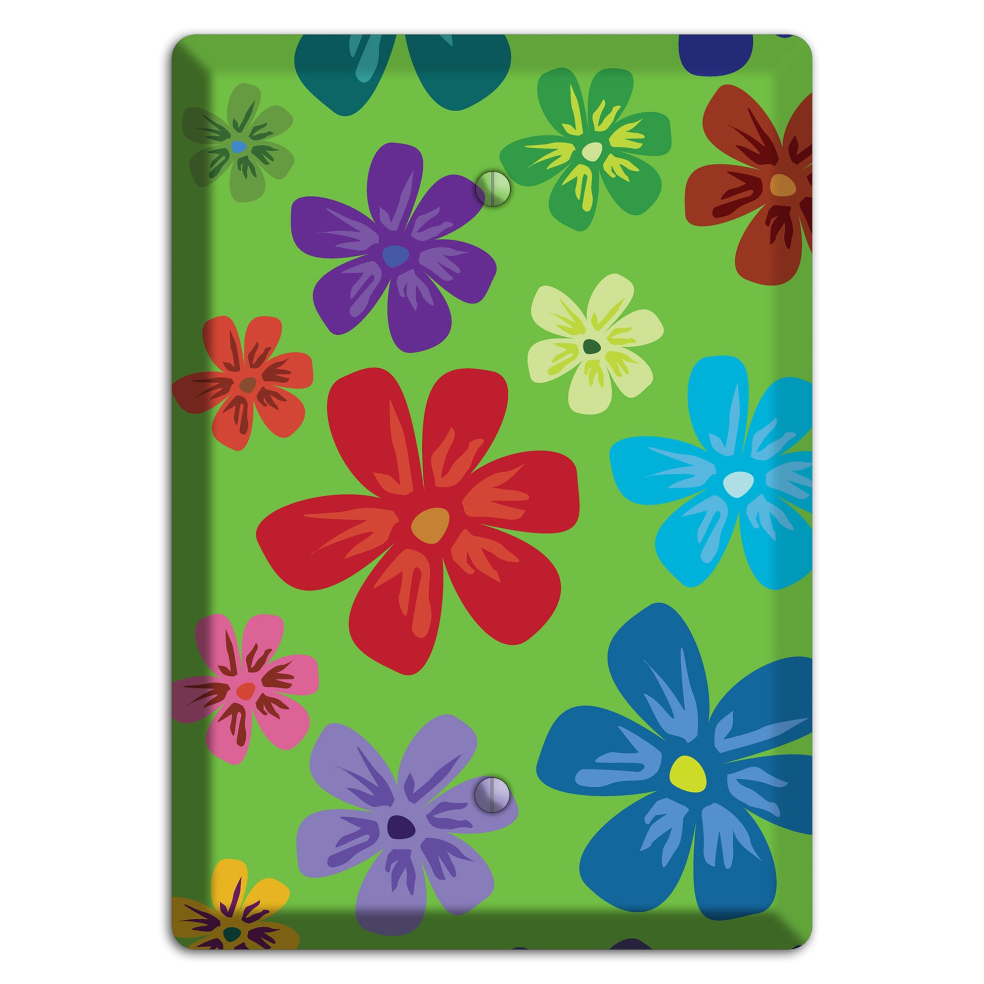 Orange Flowers Blank Wallplate