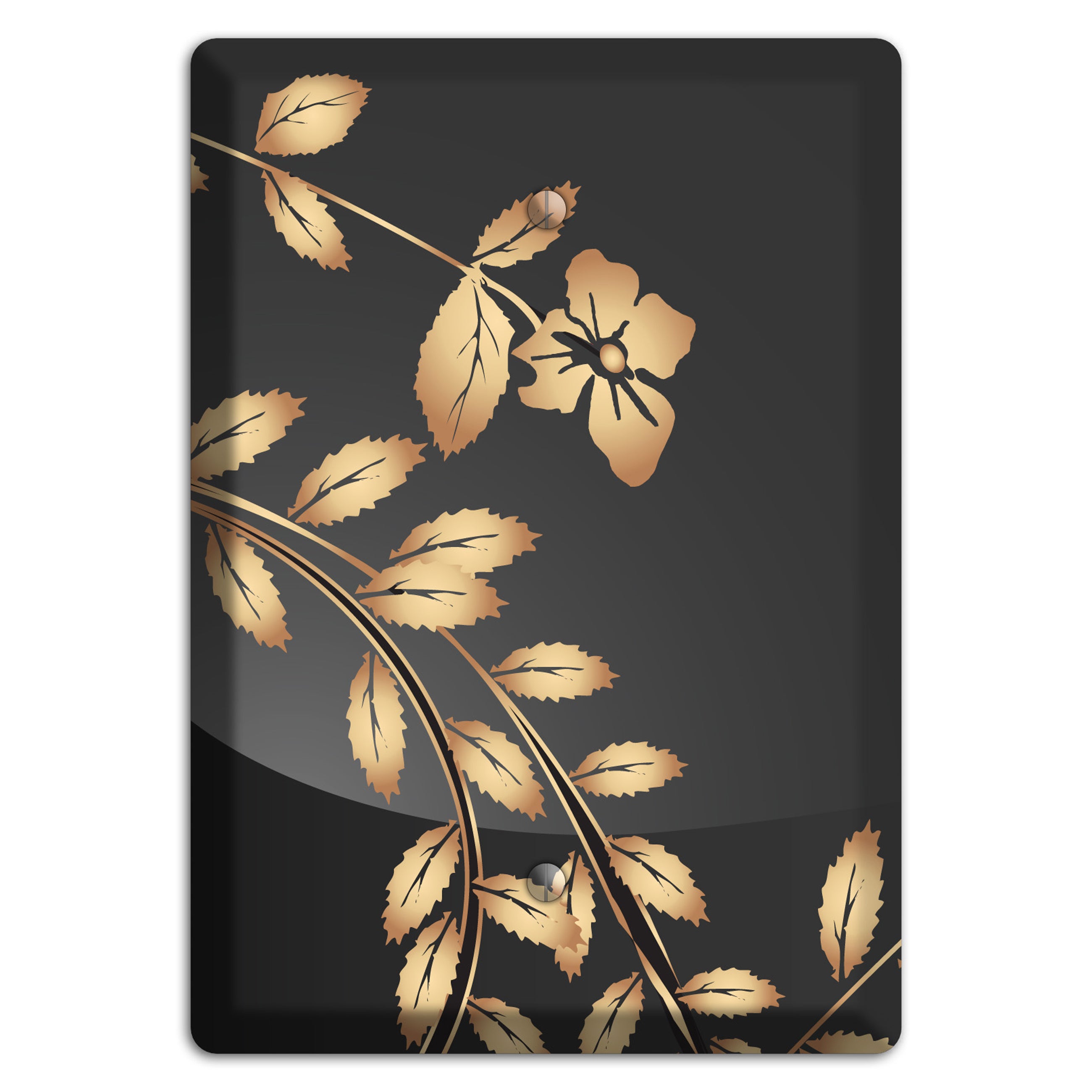 Black Sprig Blank Wallplate