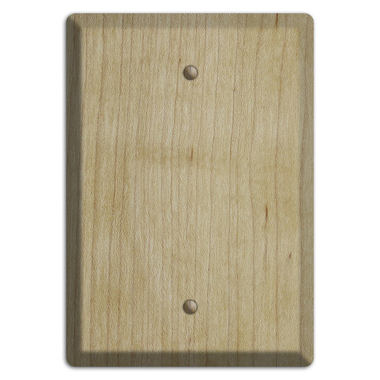 Maple Wood Single Blank Cover Plate