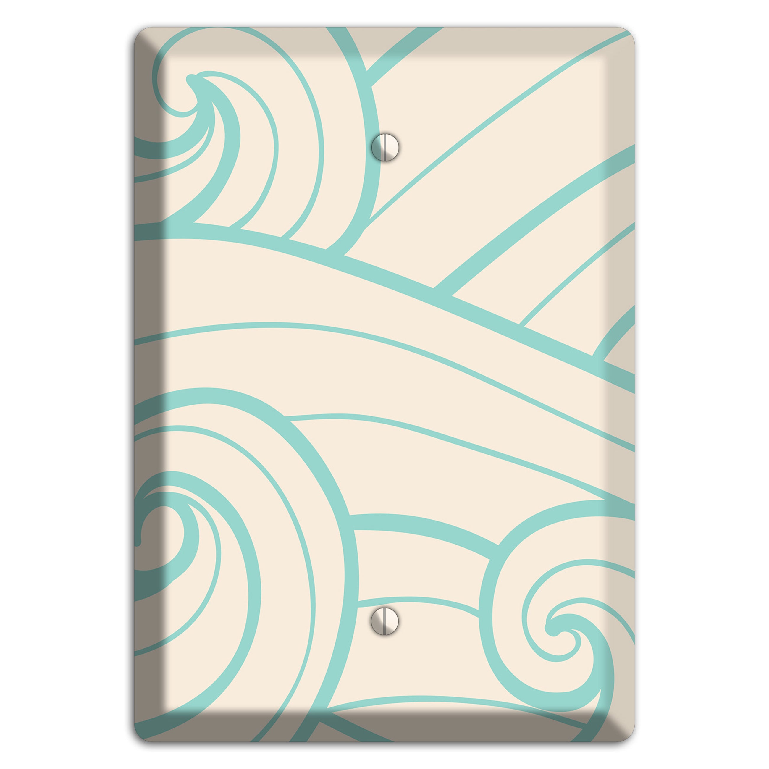 Abstract Curl Cream Blank Wallplate