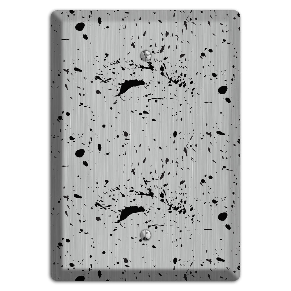 Ink Splash 5 Stainless Steel Blank Wallplate