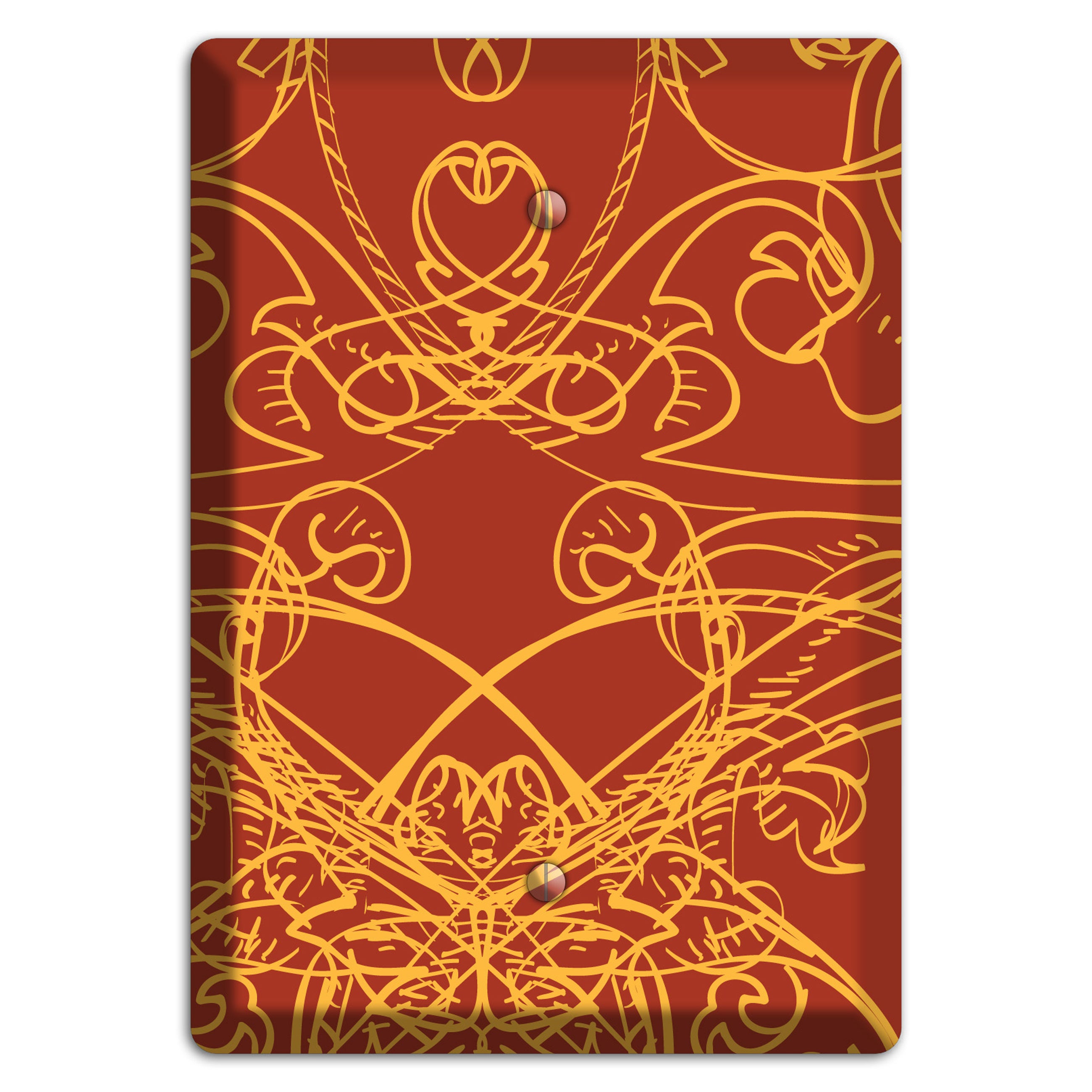 Red Deco Sketch Blank Wallplate