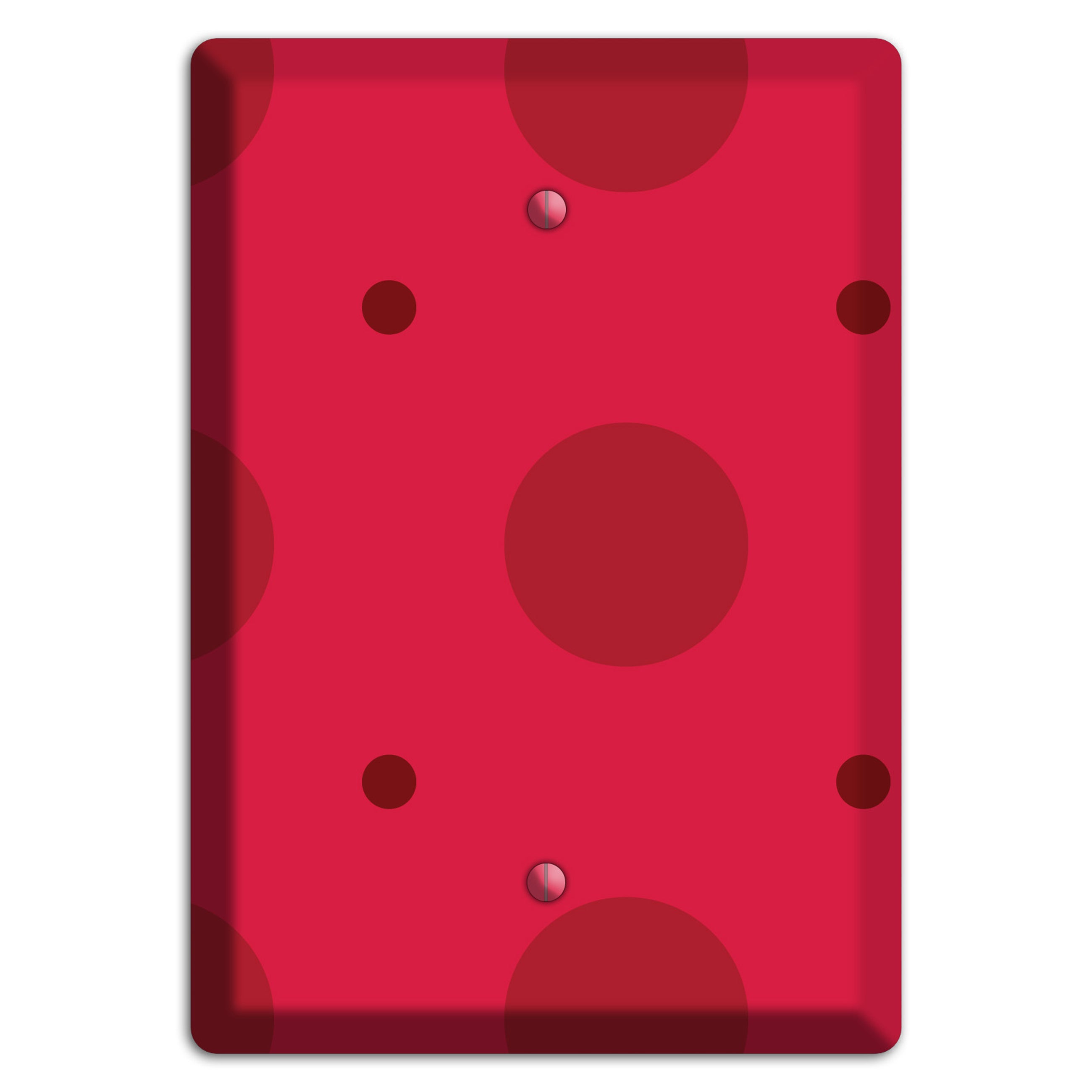 Red with Red Multi Tiled Medium Dots Blank Wallplate
