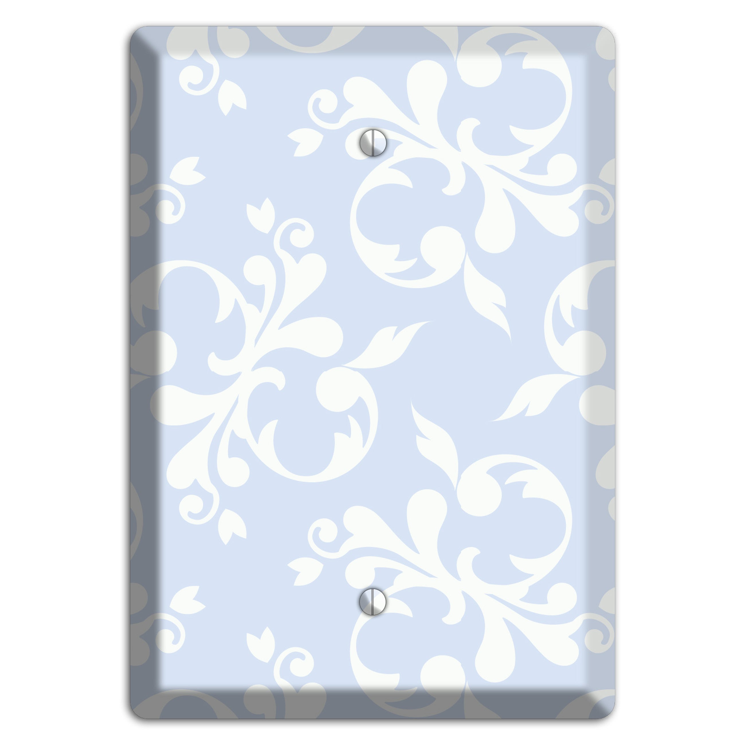 Light Blue Victorian Toile Blank Wallplate