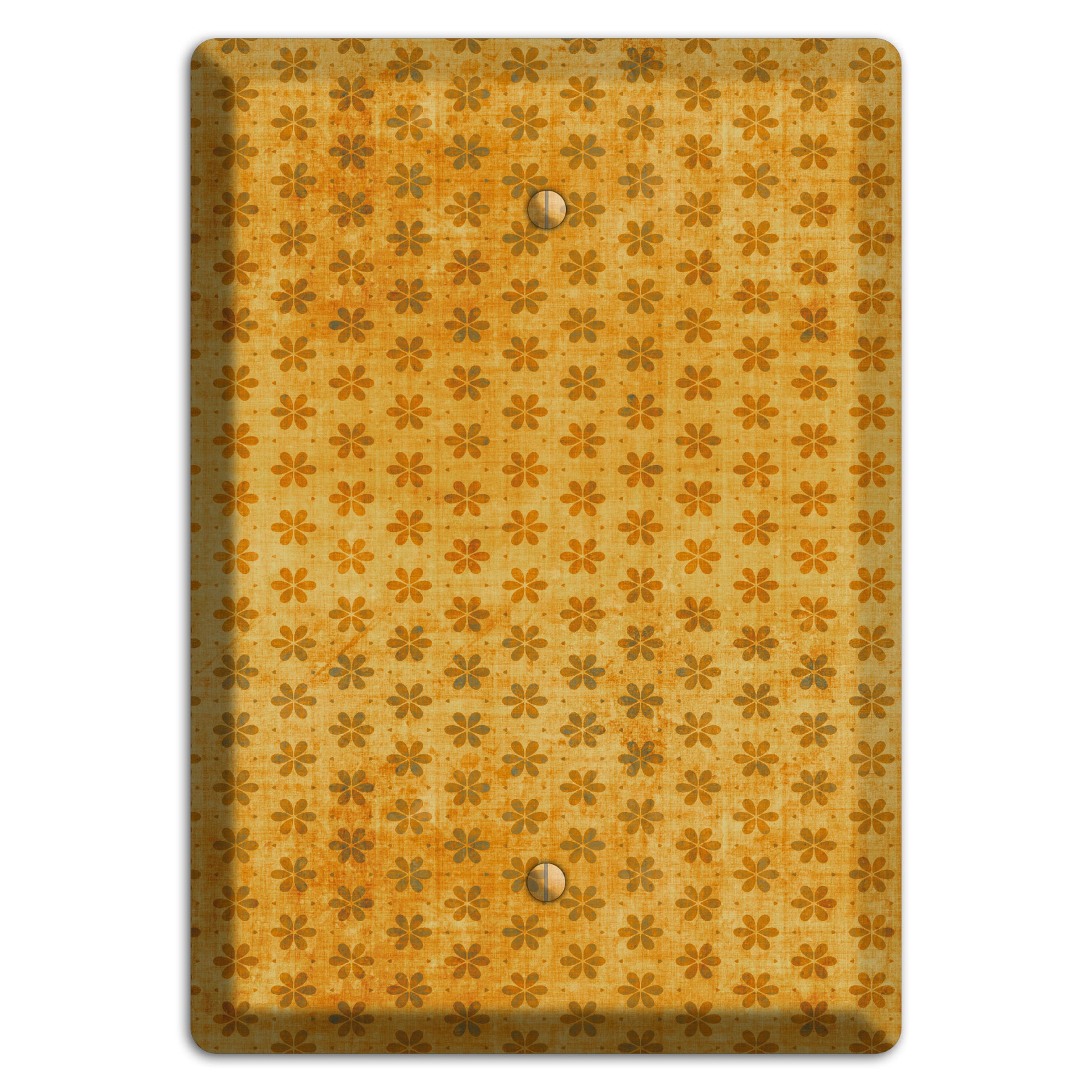 Lavender Grunge Floral Contour Blank Wallplate