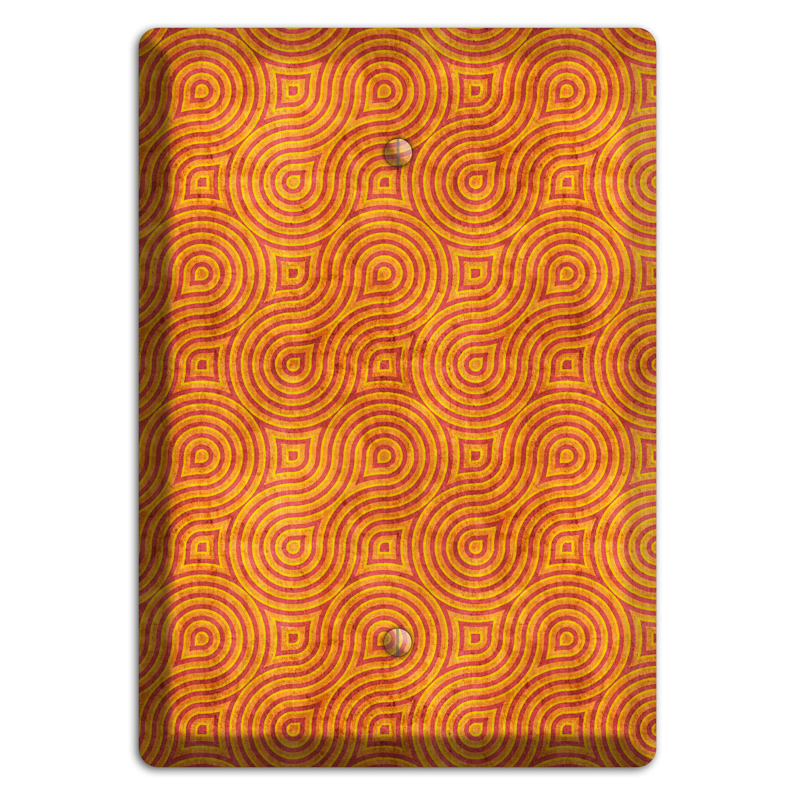 Red and Orange Swirl Blank Wallplate