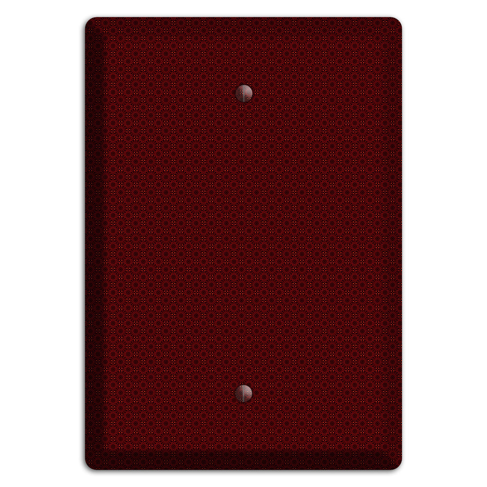 Maroon Tiny Checkered Foulard Blank Wallplate
