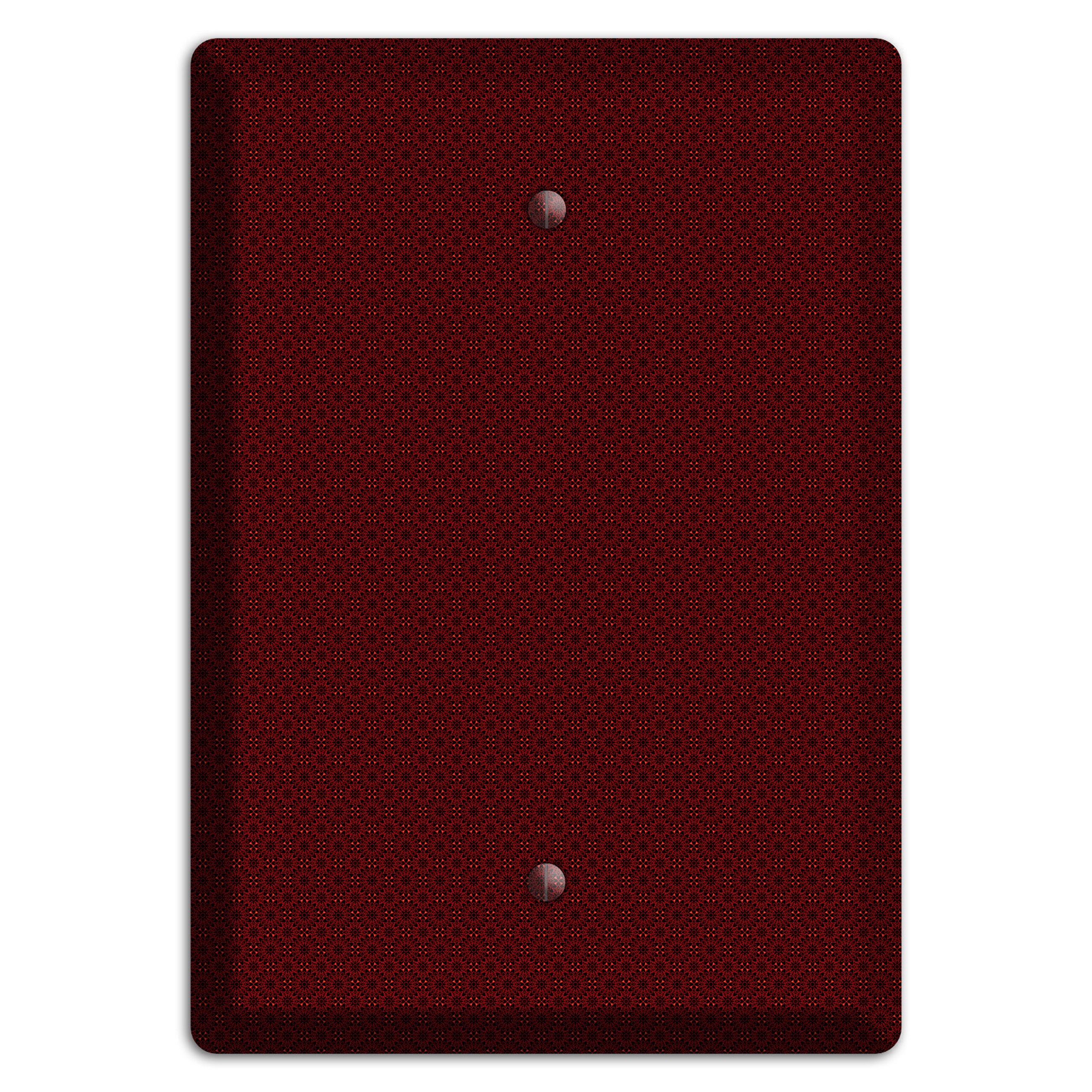 Maroon Tiny Checkered Foulard Blank Wallplate