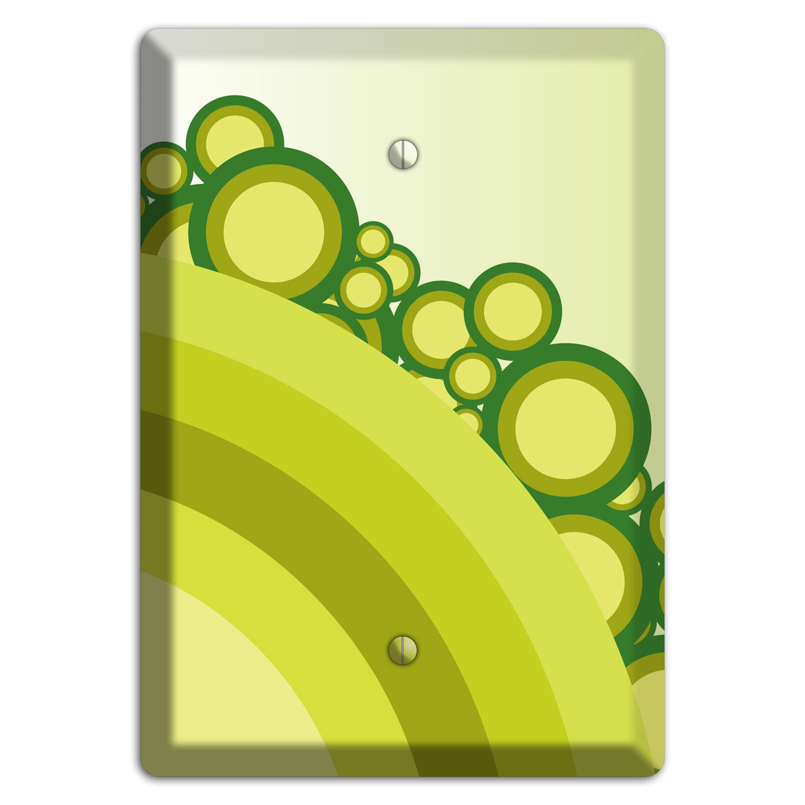 Green Rainbow Dots Blank Wallplate