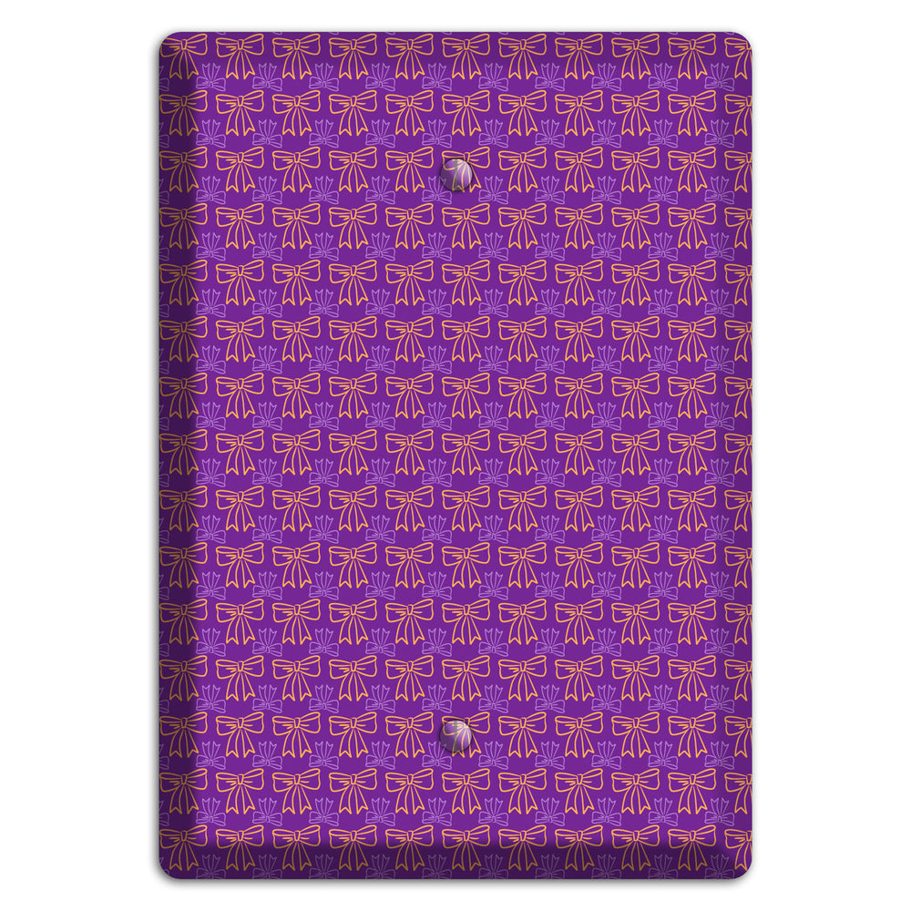 Purple with Pink Bows Blank Wallplate