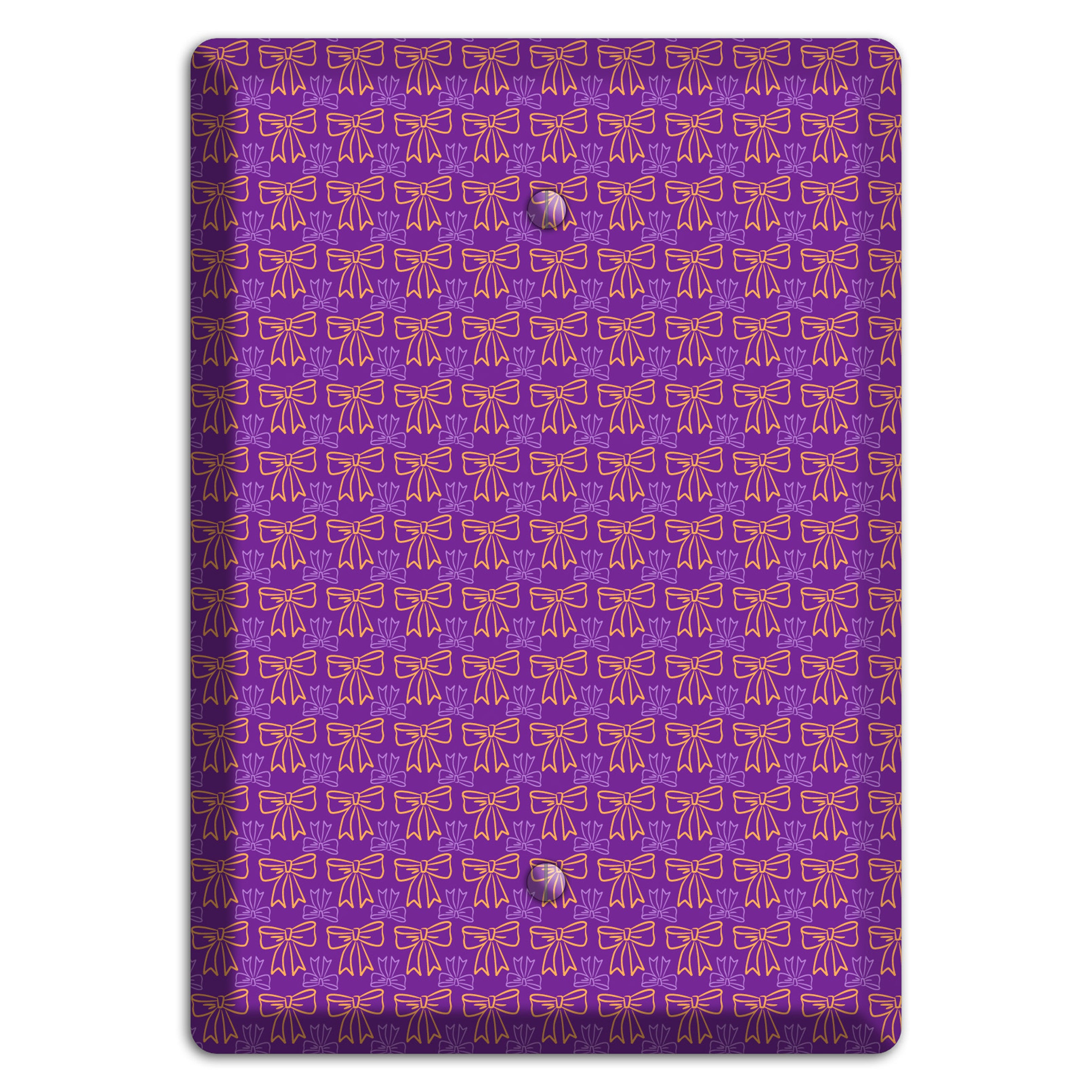 Purple with Pink Bows Blank Wallplate