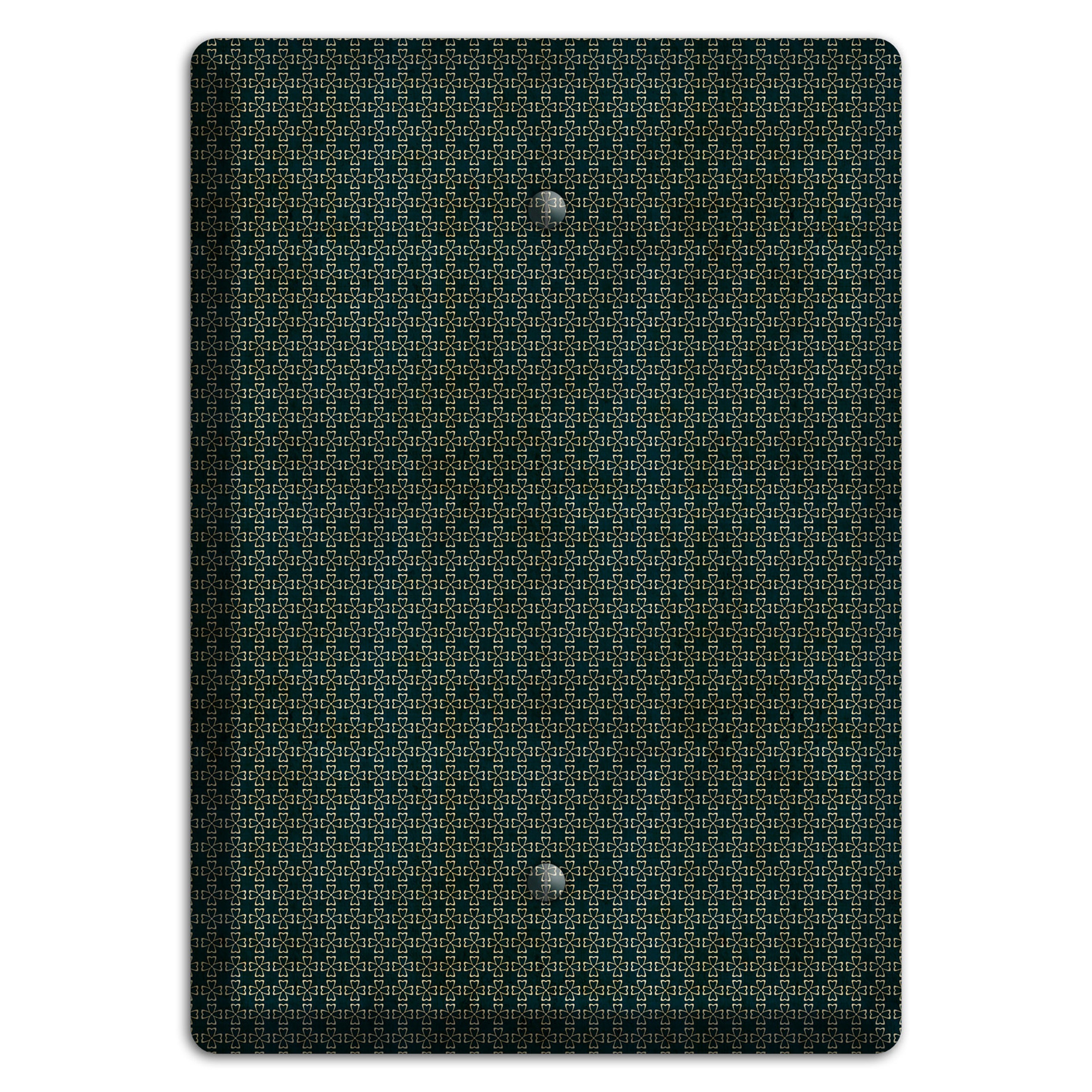 Dark Green Grunge Tiny Arabesque Blank Wallplate