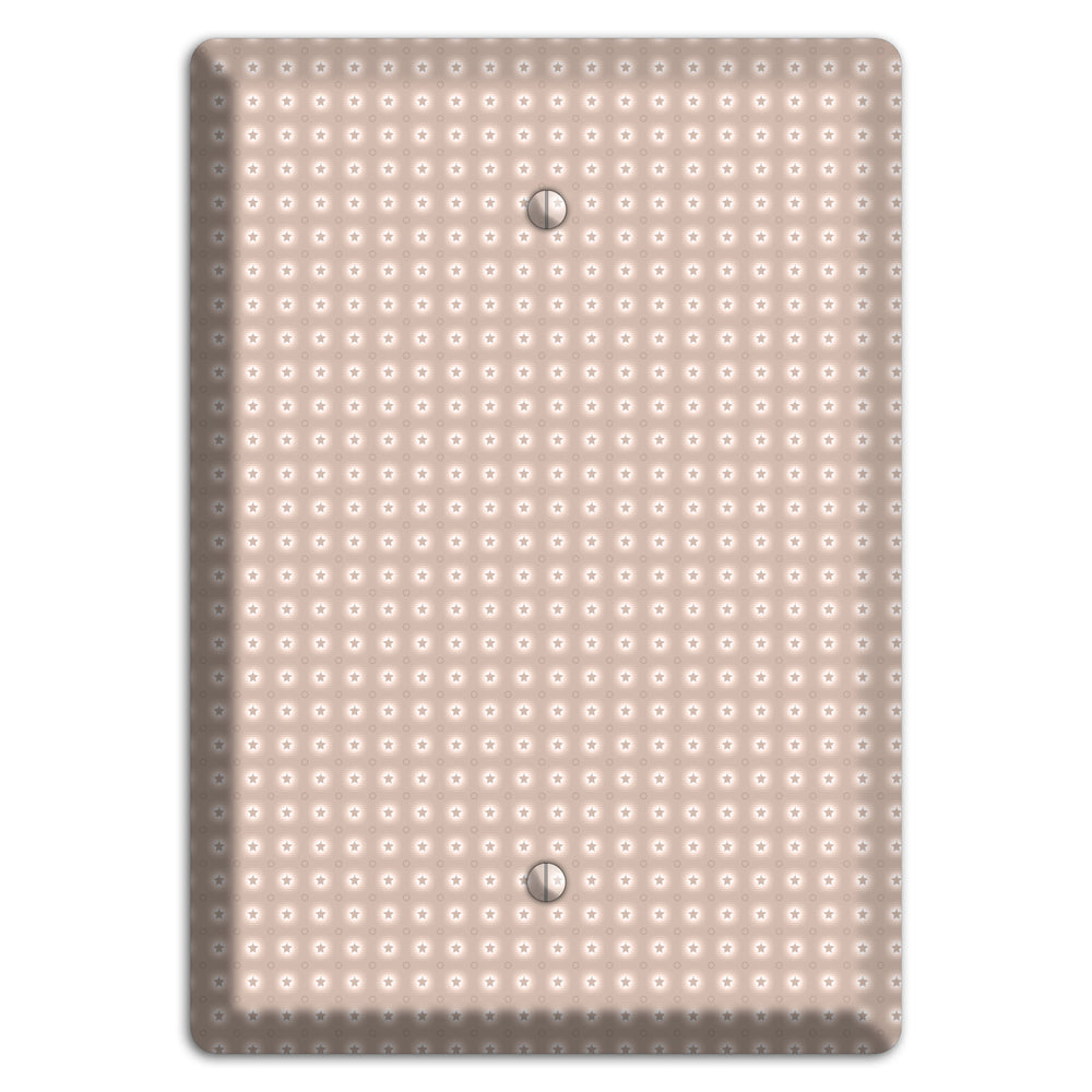 Beige with Circled Stars Blank Wallplate