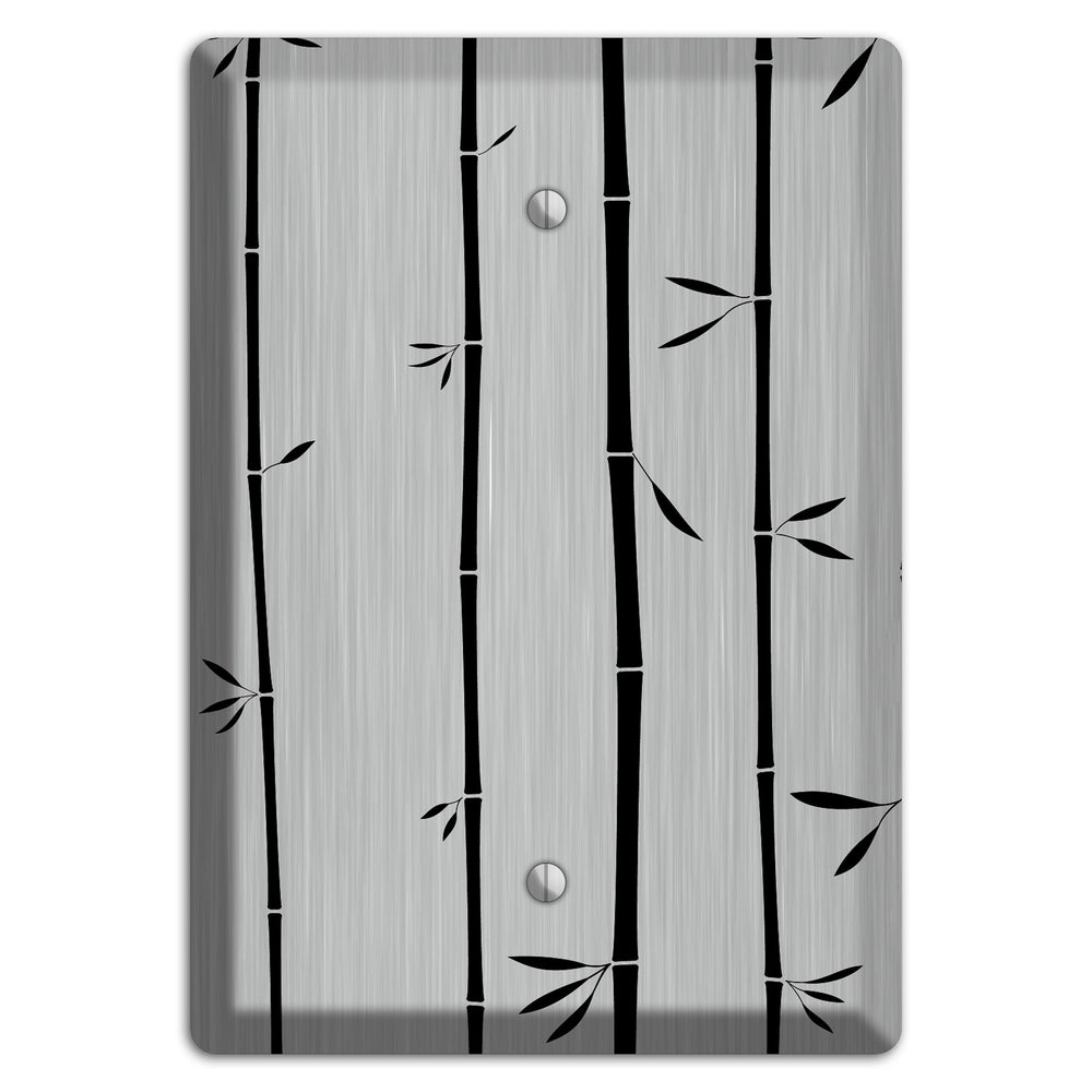 Bamboo Stainless Steel Blank Wallplate