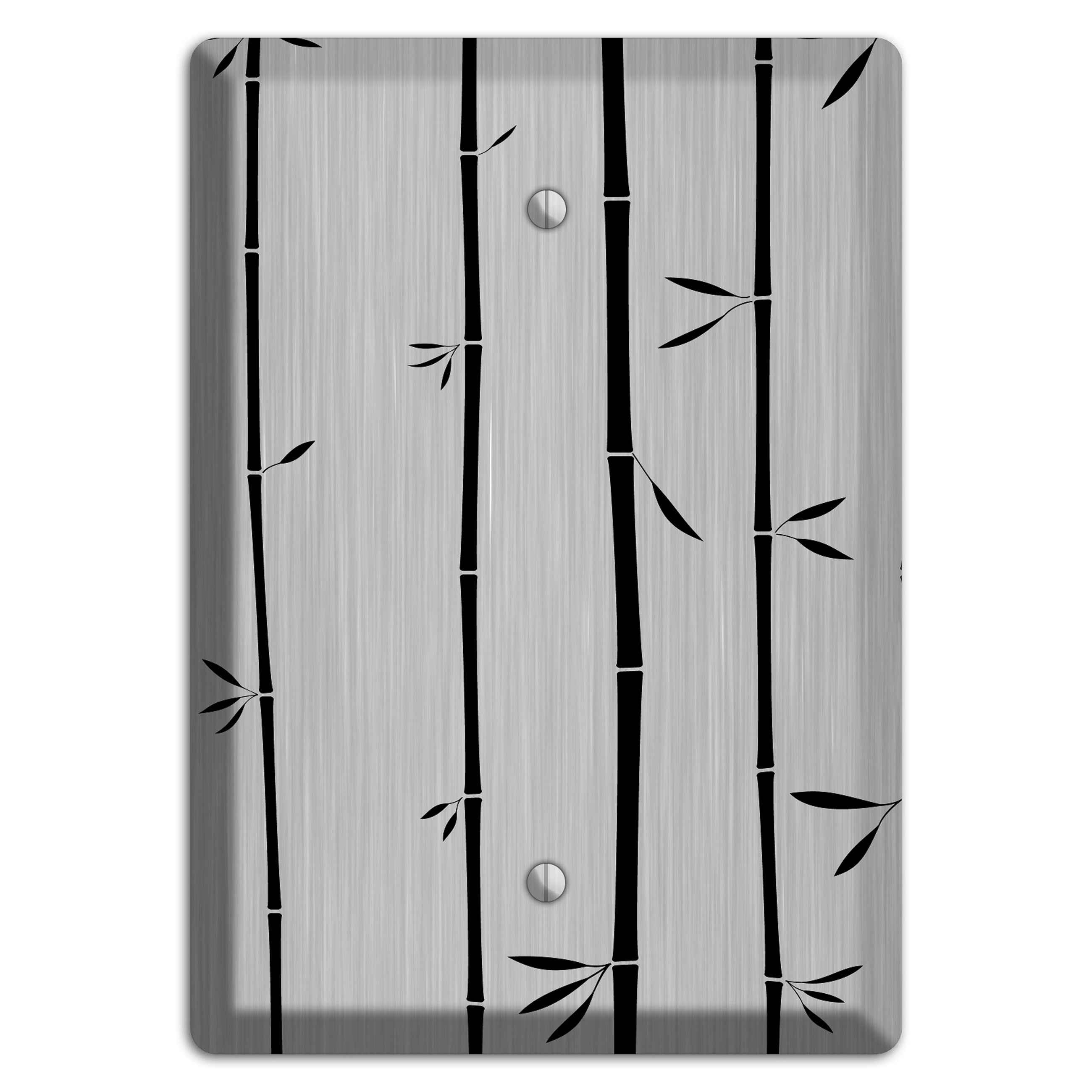 Bamboo  Stainless Blank Wallplate