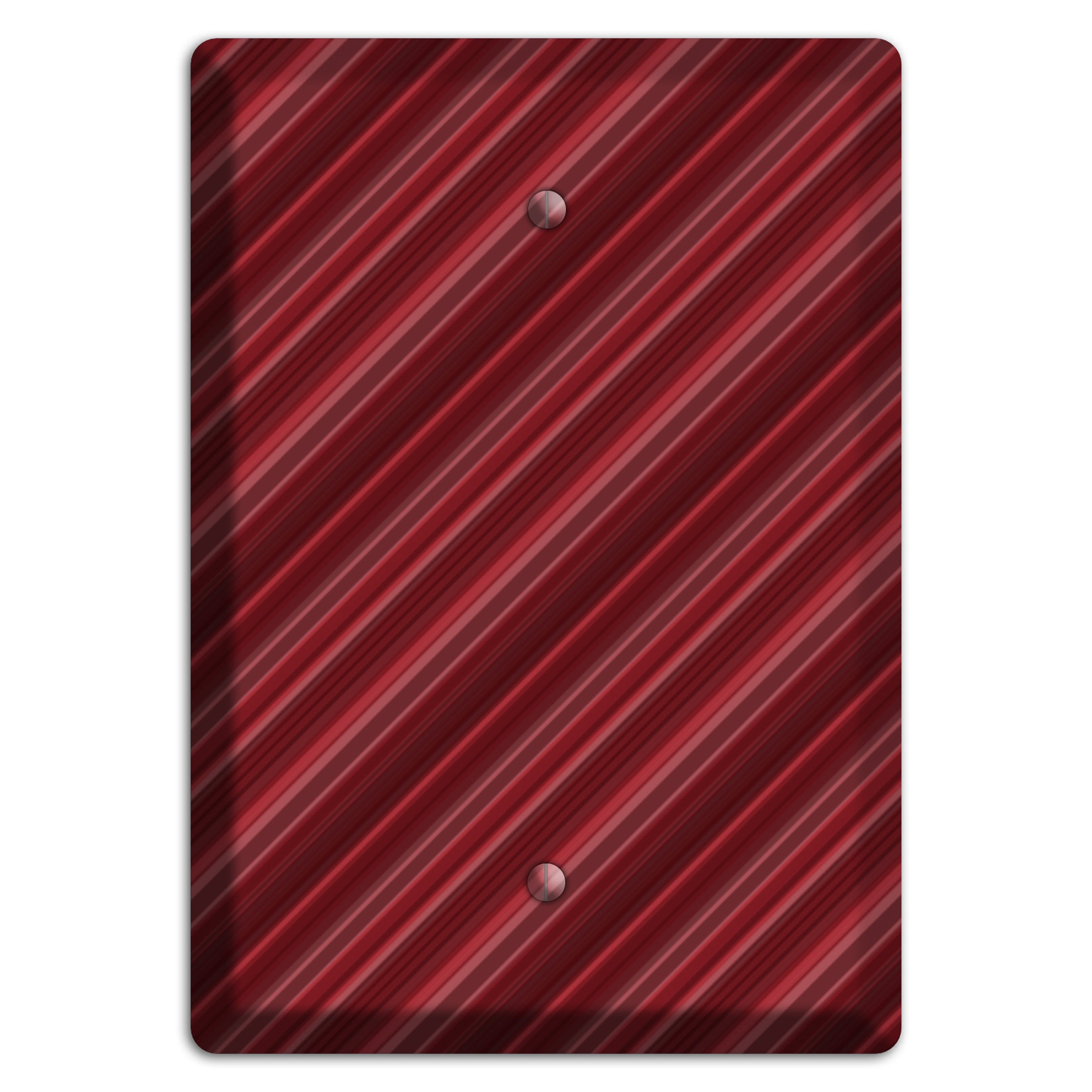 Burgundy Multi Angled Stripes Blank Wallplate