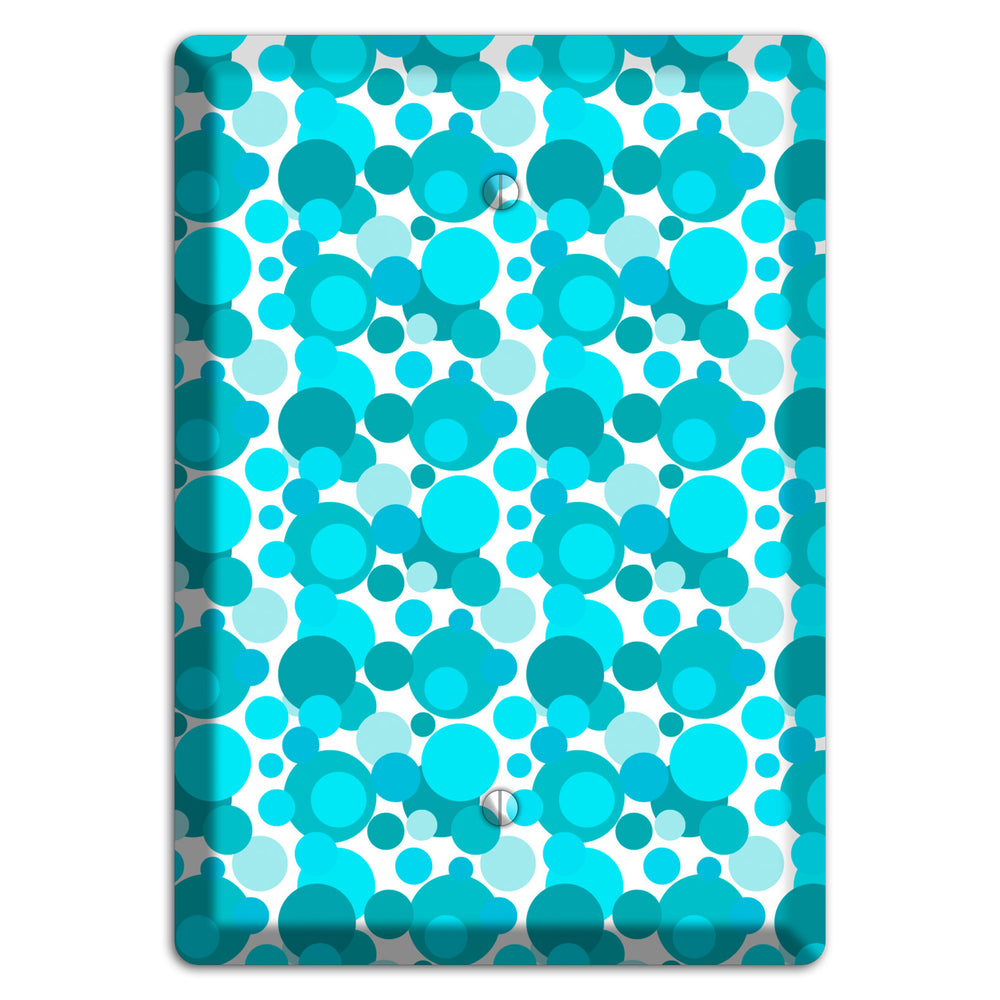 Multi Turquoise Bubble Dots Blank Wallplate