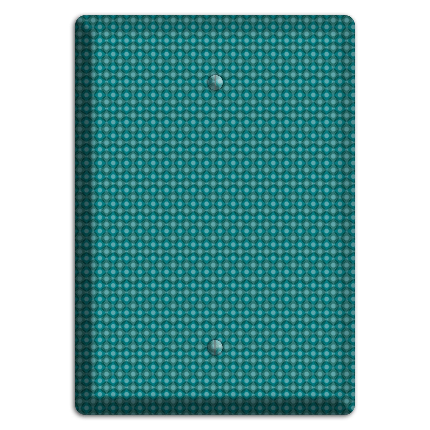 Multi Turquoise Checkered Concentric Circles Blank Wallplate